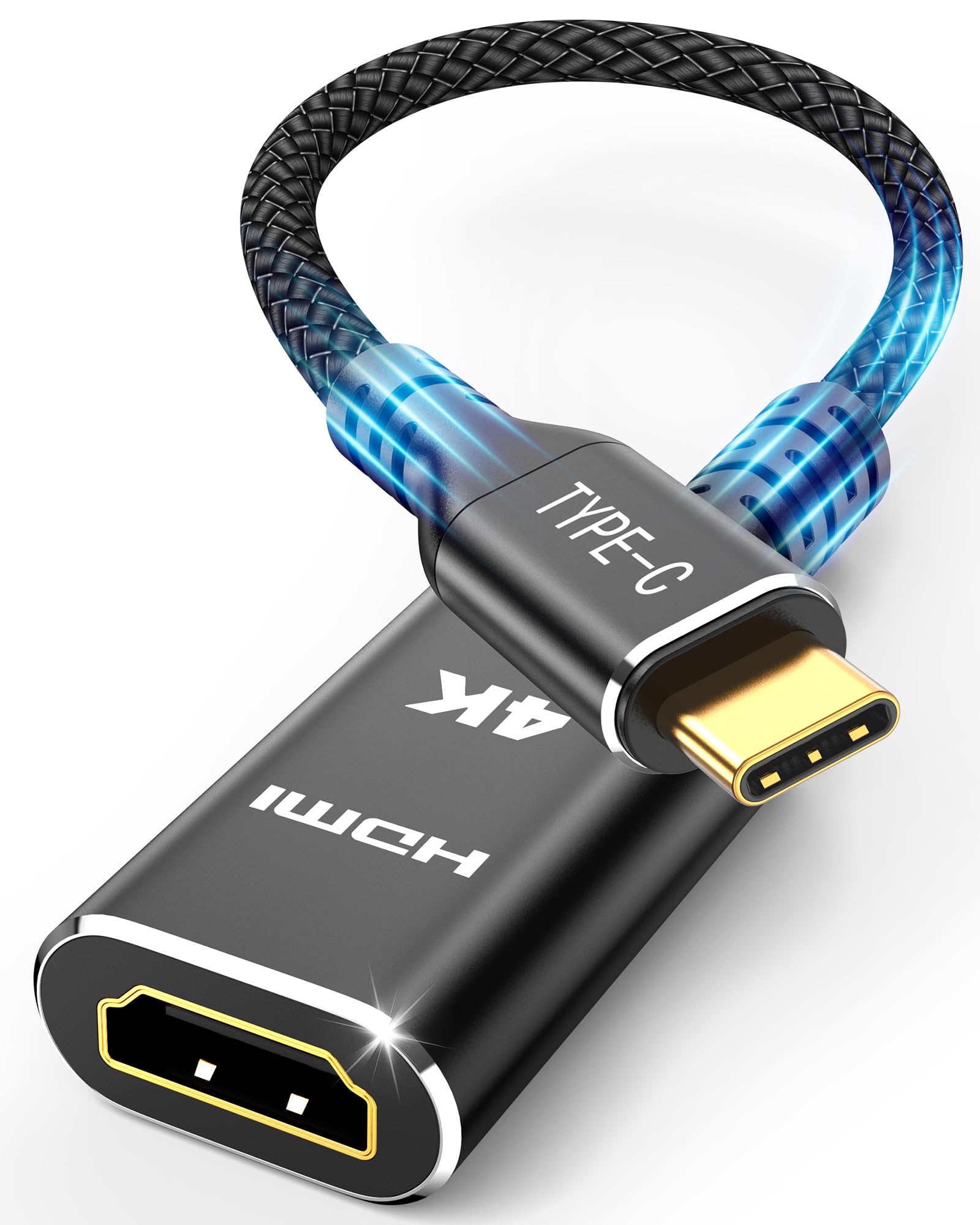 Highwings 4K@60Hz Usb C To Hdmi Adapter, [High Speed, Thunderbolt 3/4] Usb Type C To Hdmi Adapter Groundbreaking Performance, Co