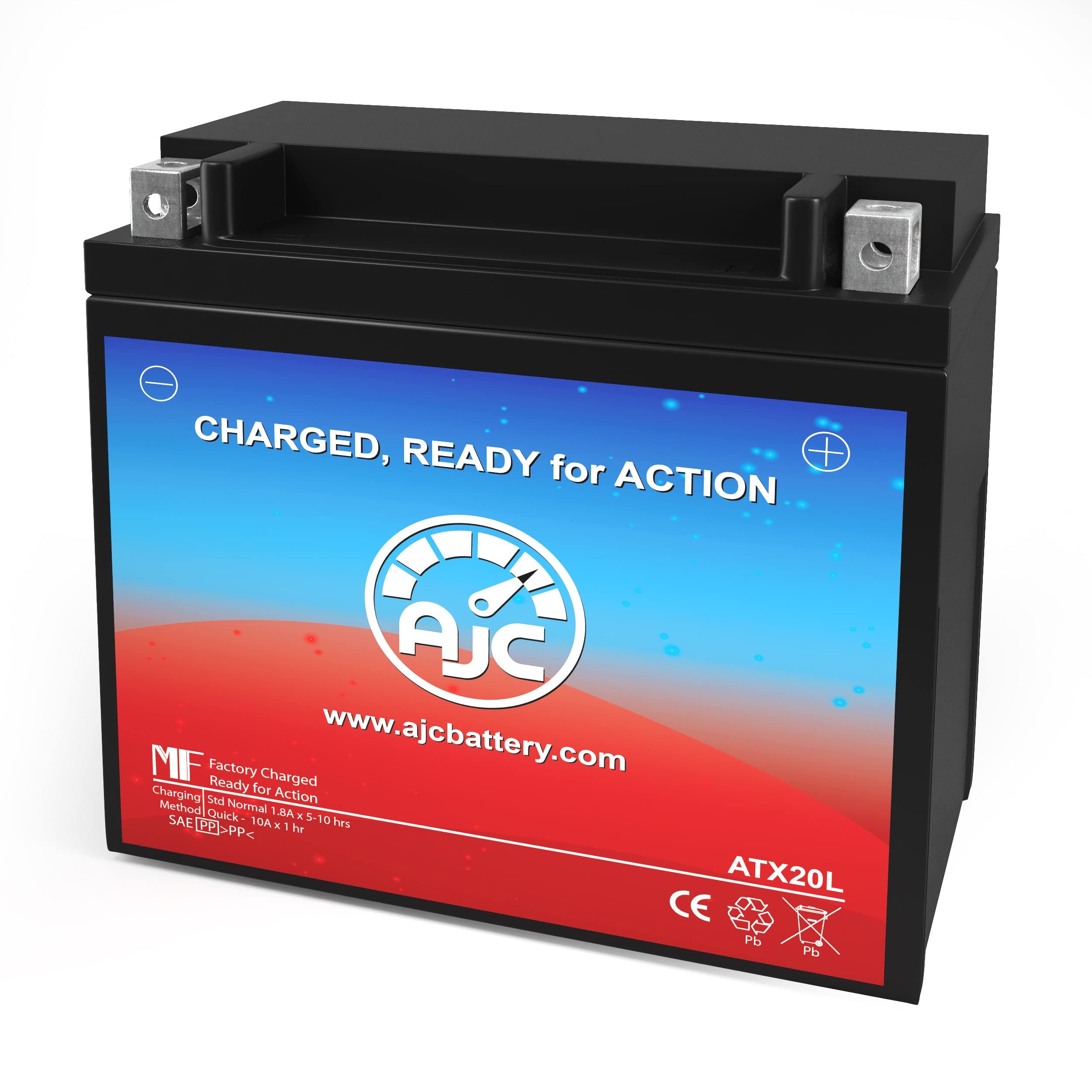 Ajc Battery Compatible With Deka Etx20L Powersports Battery