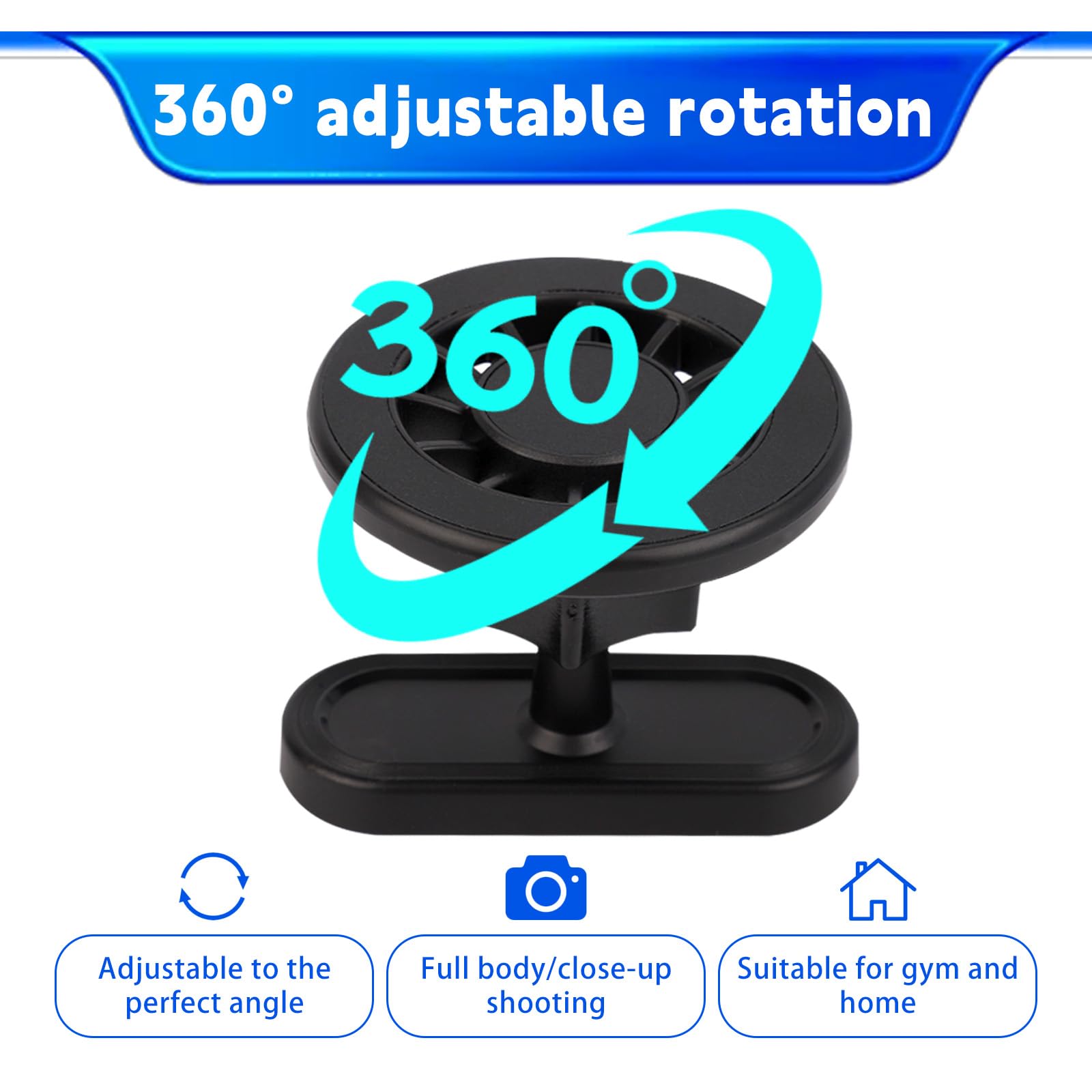 Magnetic Phone Holder For Gym, 360 Adjustable Portable Gym Phone Holder Strong Magnet Phones Mount Grip Attaches To Metal Surfac
