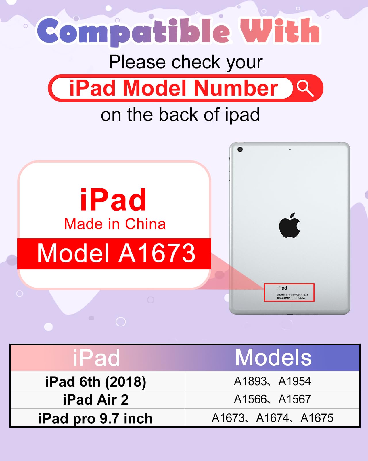 Wazzasoft For Ipad 6Th Generation/Ipad Air 2/ Pro 9.7 Inch Case Girls Cute Black Cat Cover Girly Kawaii With Rotating Handle Sta