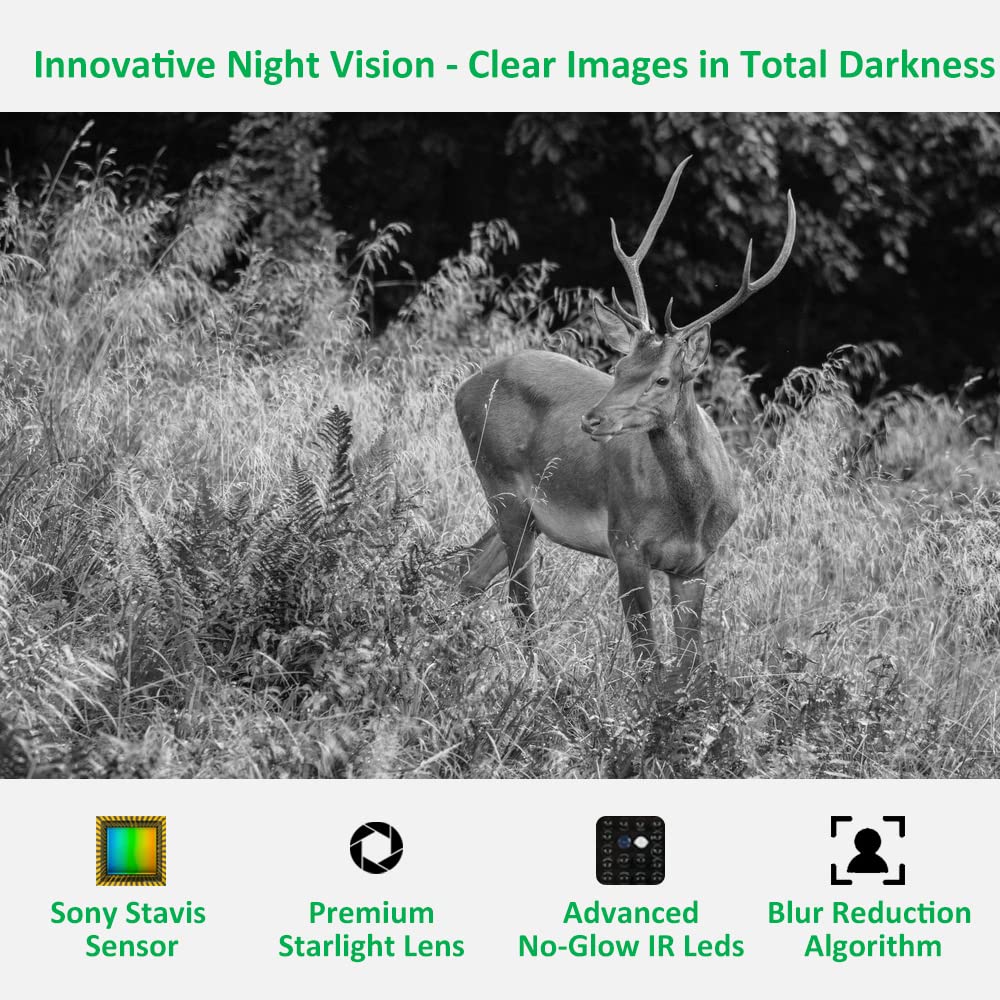 Gardepro A3 Trail Camera 32Mp 1296P H.264 Hd Video Clear 100Ft No Glow Infrared Night Vision 0.1S Trigger Speed Motion Activated