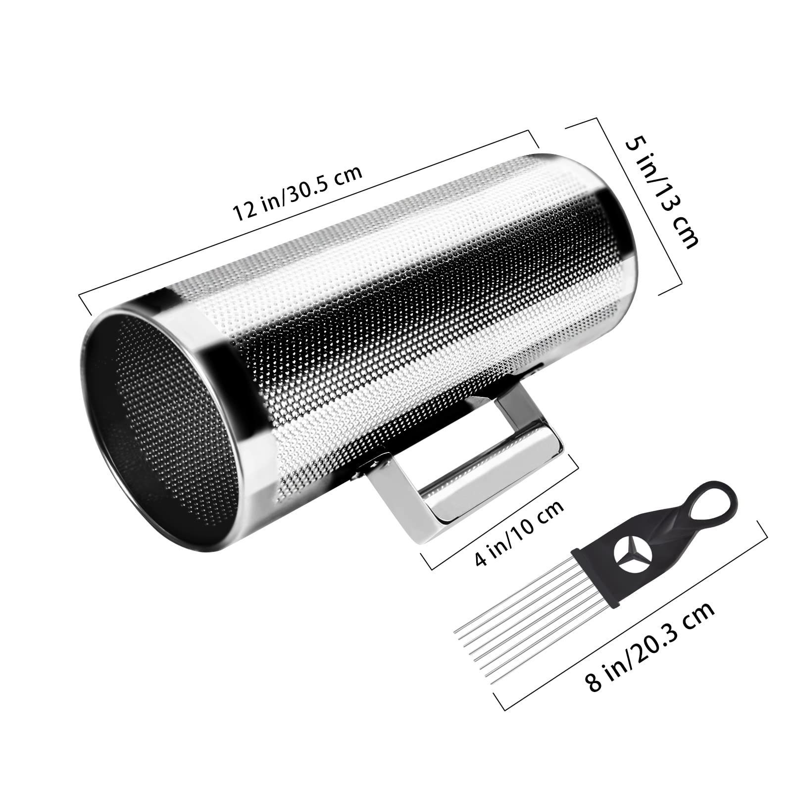 Eastrock Stainless Steel Guiro Shaker 12'' 5'' Percussion Instrument Guiro Musical Instruments Tool With Scraper For Live Perfor