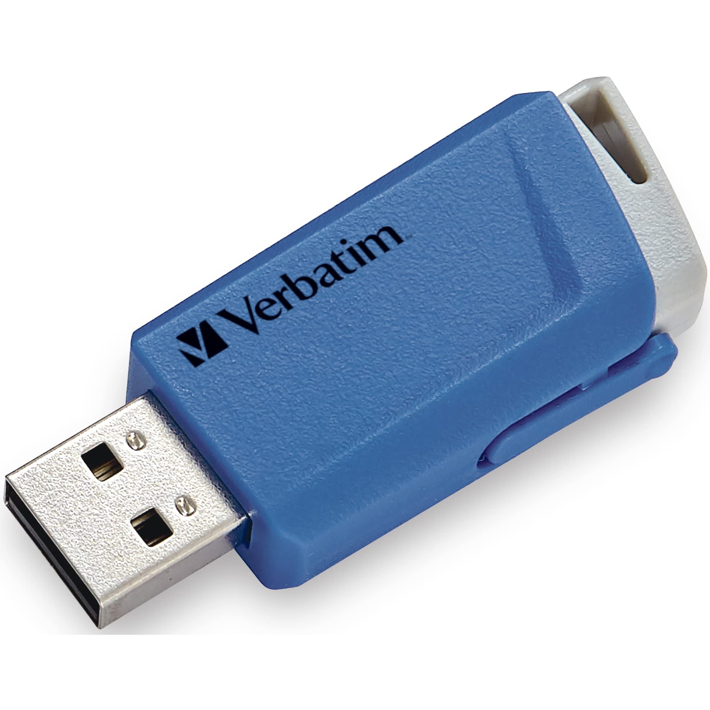 Verbatim 16Gb Store    N    Click Usb Flash Drive     2Pk     Blue Yellow (70376)