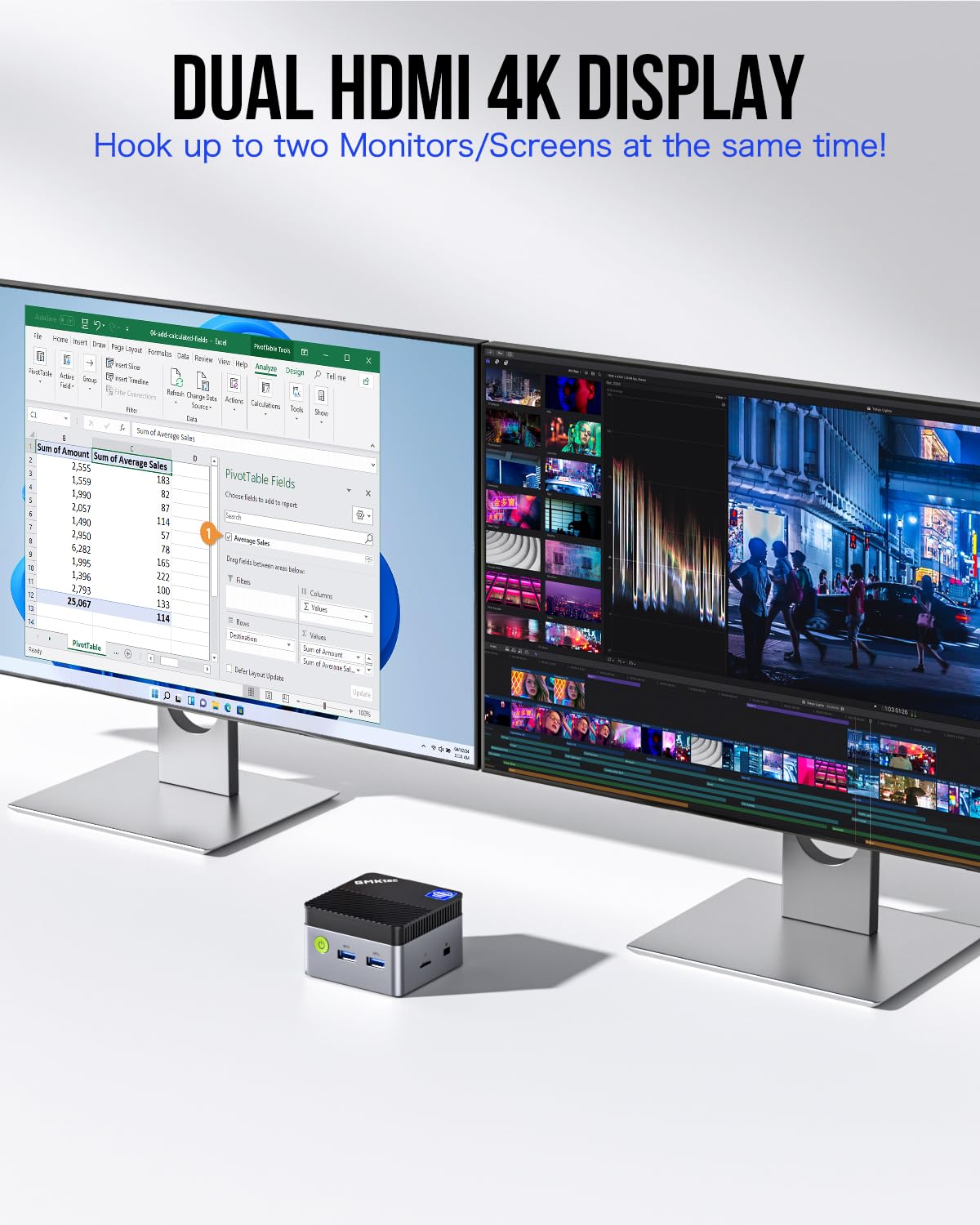 Gmktec Mini Pc N97 Windows 11 Pro Micro Desktop Computer, 12Th Gen Intel N97 (Up To 3.60Ghz) 12Gb Ddr5+512Gb Ssd For Business, S