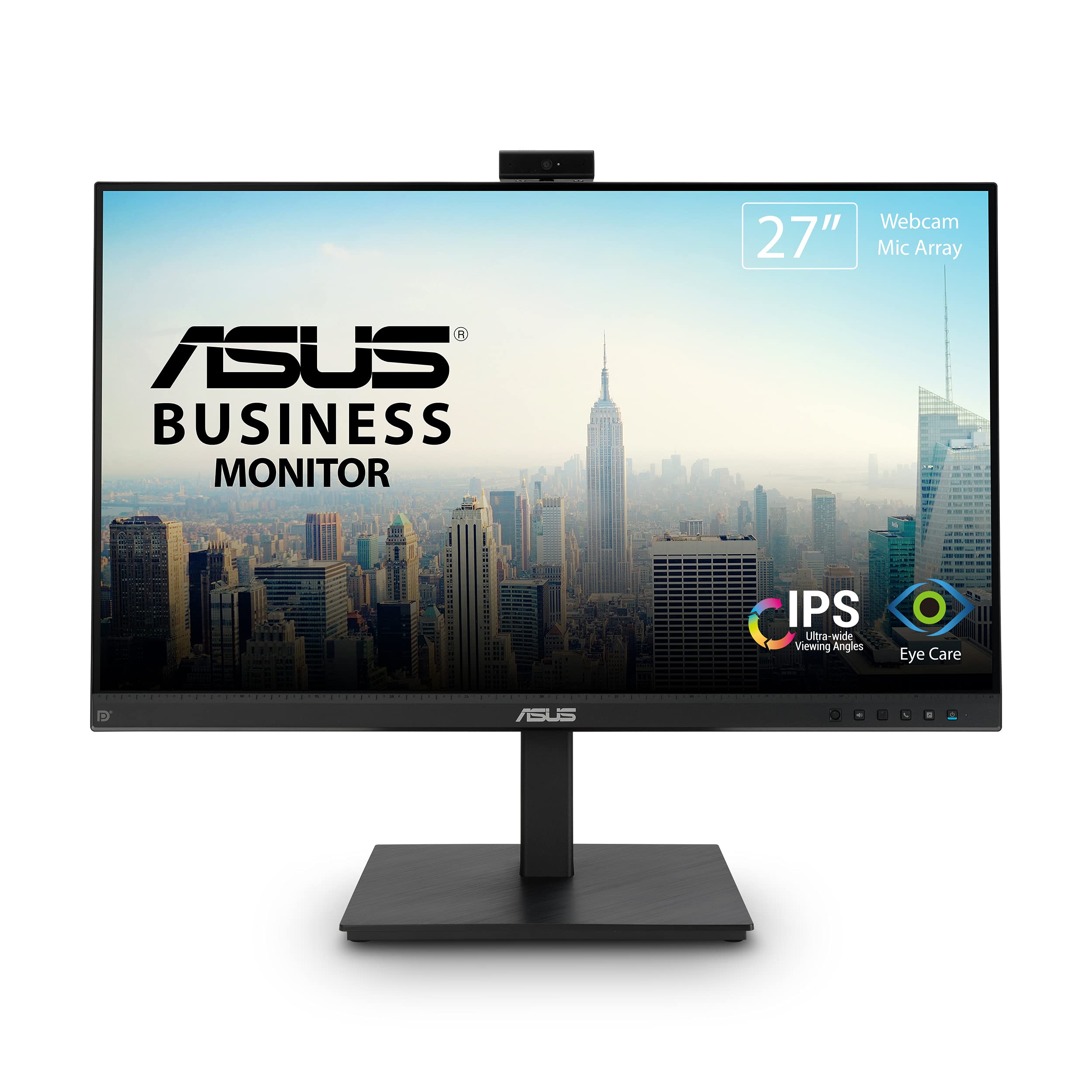 ASUS 27 1080P Video Conference Monitor (BE279QSK)  Full HD, IPS, Builtin Adjustable 2MP Webcam, Mic Array, Speakers, Eye Ca