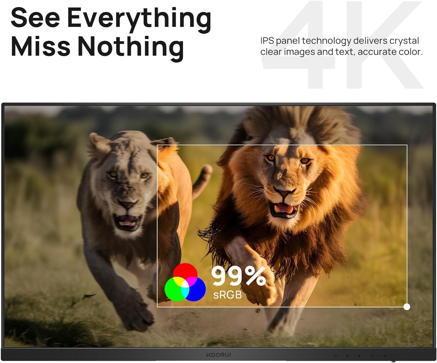 Koorui 27 Inch 4K Uhd(3840 * 2160) Monitor Ips Ultra Thin Computer Monitor Up To 70Hz With 90% Dci P3 Displayport&Hdmi Vesa Hdr1