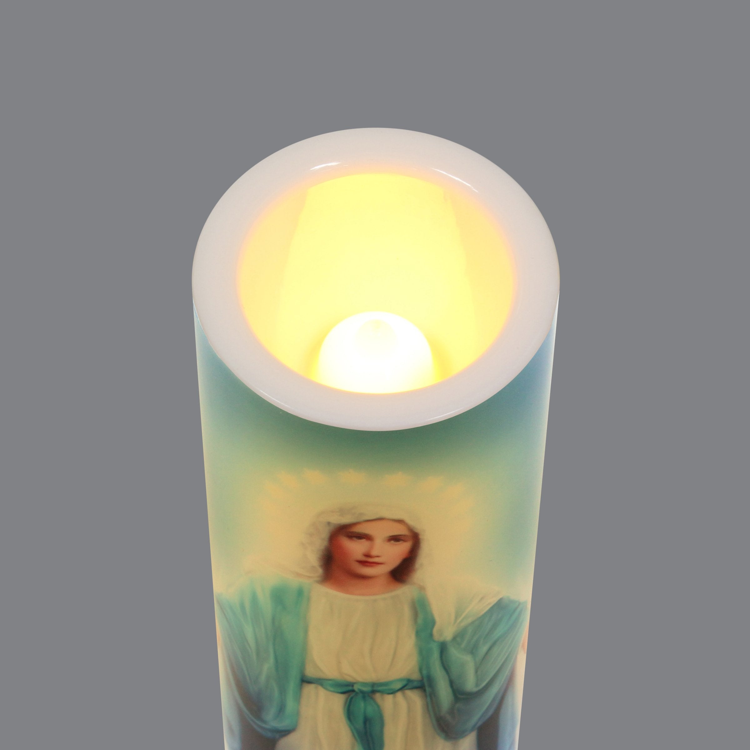 The Saints Collection Lady Of Miracles, Led Flameless Devotion Prayer Candle, Religious Gift, 6 Hour Timer For More Hours Of Enj