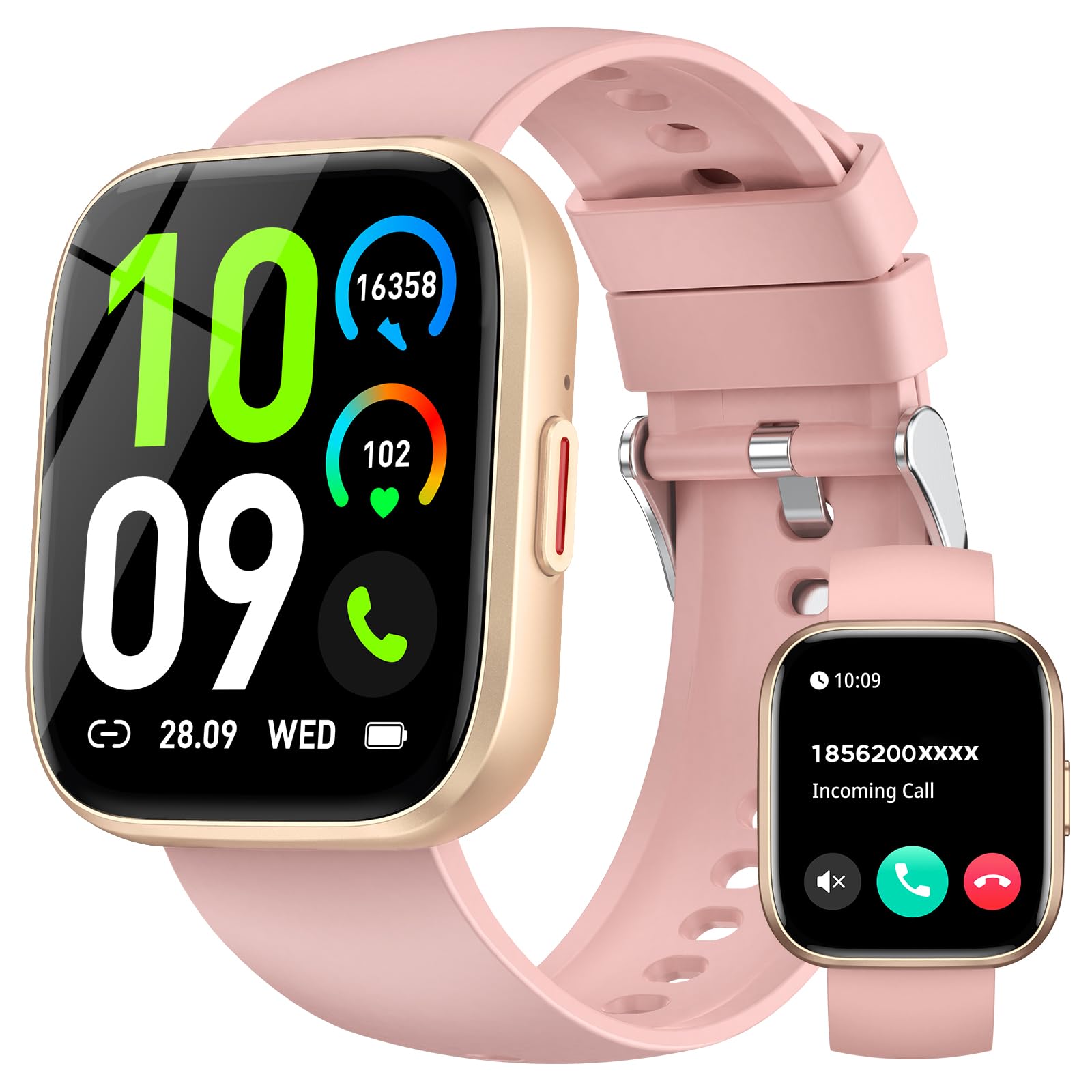 Smart Watches For Women Men Answer/Make Call, 1.85 '' Fitness Watch With 120+ Sports Modes, Heart Rate/Blood Oxygen/Activity Tra