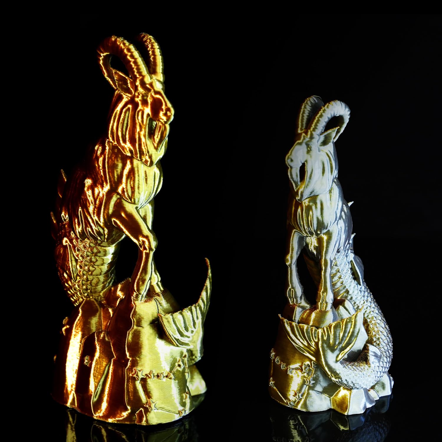 Gratkit Silk Tri-Color Pla Filament,Coextrusion Pla Filament 1.75Mm, +/-0.03Mm, 1Kg/Roll, Silk Pla Gold & Copper & Silver