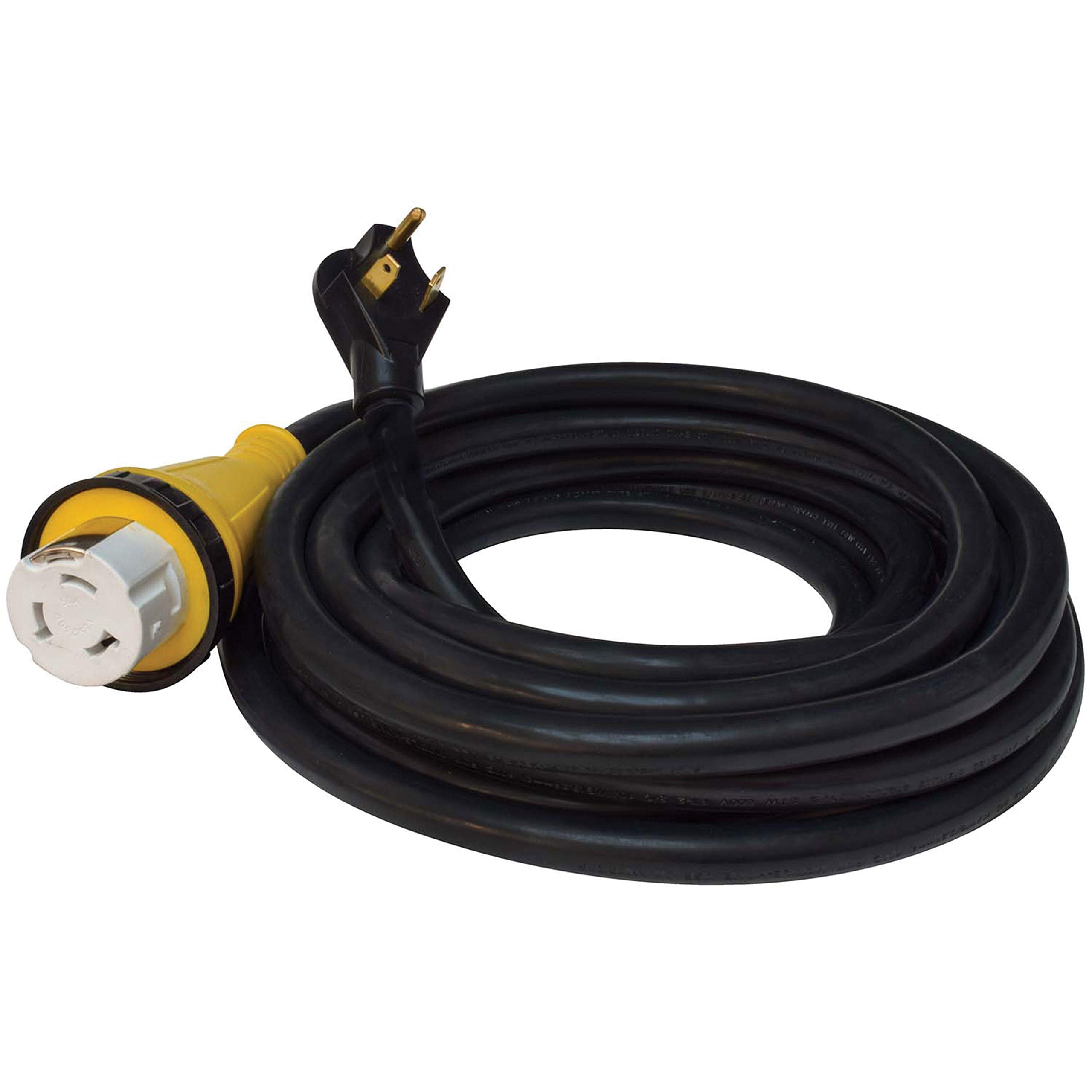Valterra A103050EDBK Mighty Cord Detachable 25 inch Adapter Cord  30AM to 50AF, Black (Carded)
