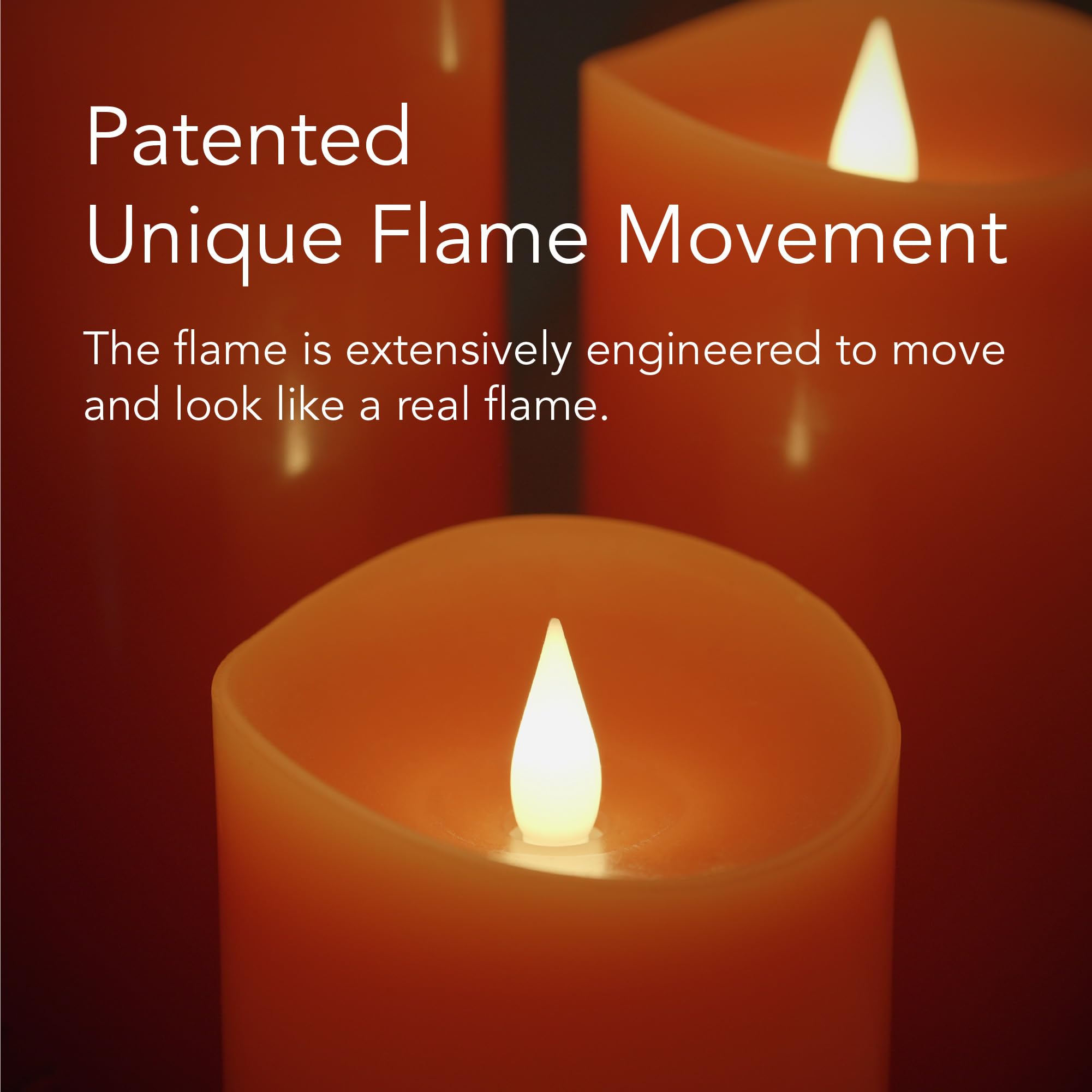 Softflame Christmas Decor Flameless Led Candles With Remote Control, 3''X 5''Battery Operated Pillar Real Wax With Timer For Chr