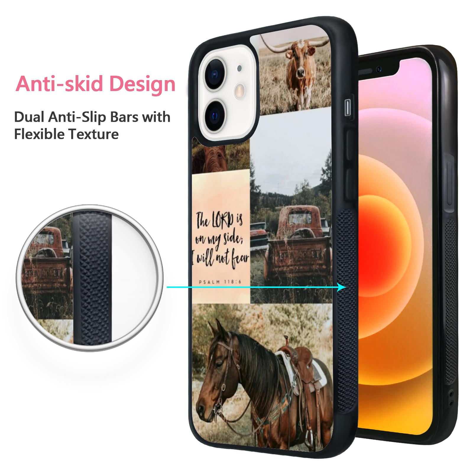 Traday Western Phone Case Compatible With Iphone 12/12 Pro Horse Phone Case