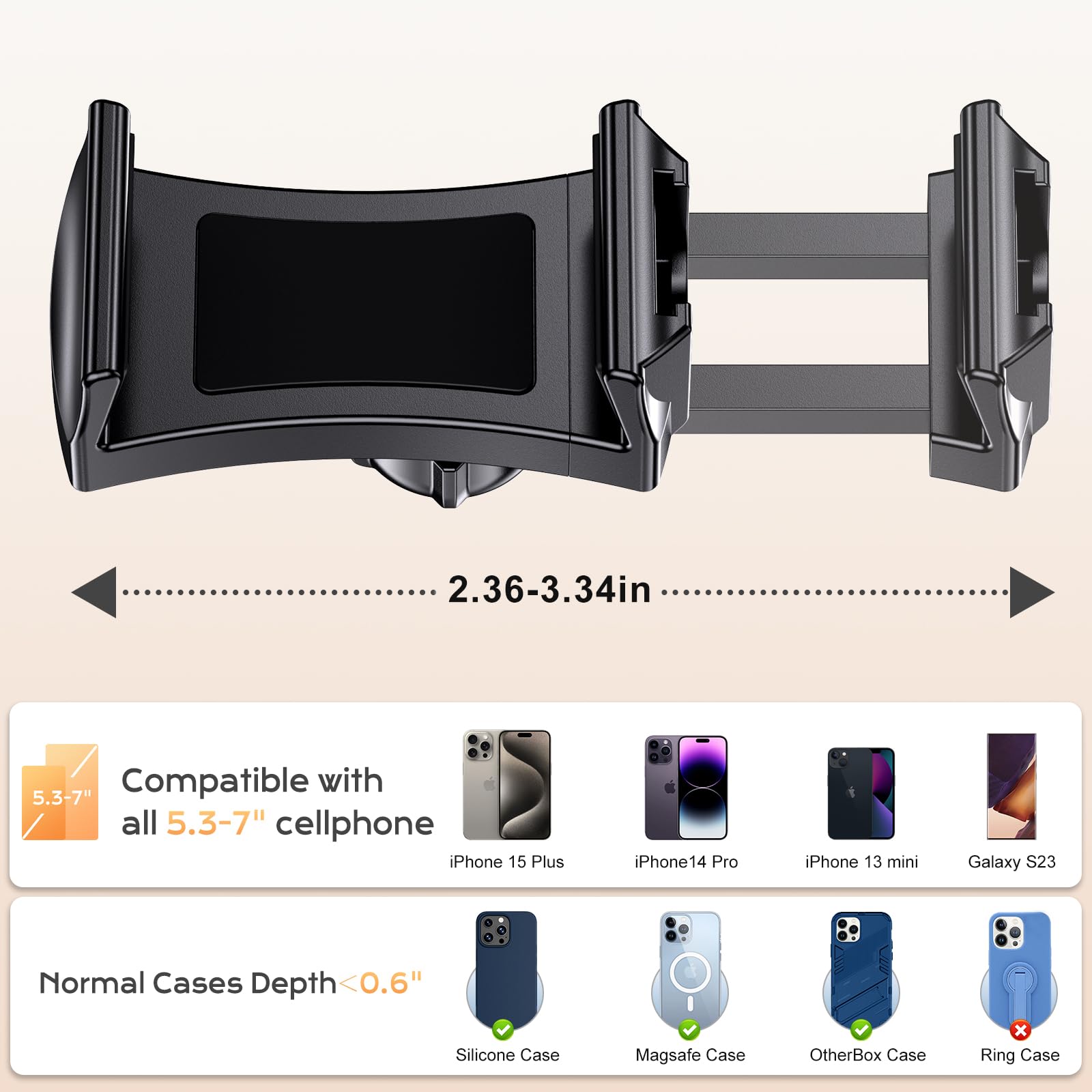 Magjieyx Suction Phone Holder For Mirror-Phone Stand For Content Creator With Light Slot, Ideal Mount For Tiktok Ins, Makeup/Kit