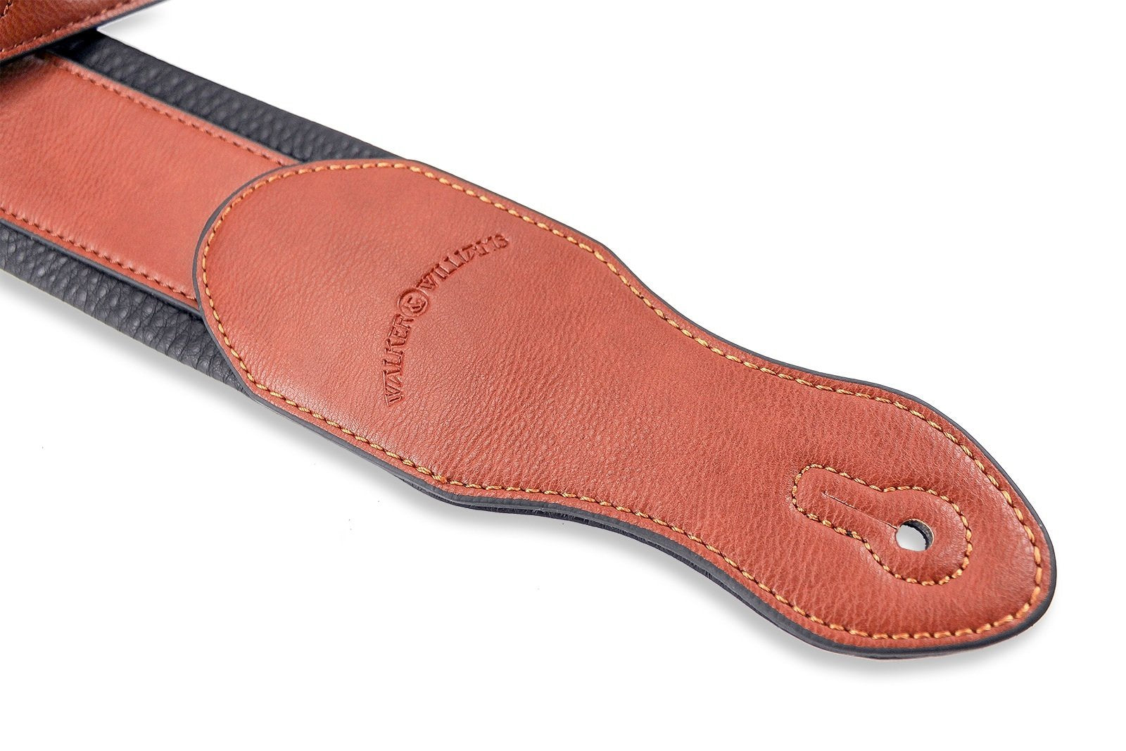 Walker & Williams G-48 Chestnut Brown Guitar Strap With Padded Glove Leather Back