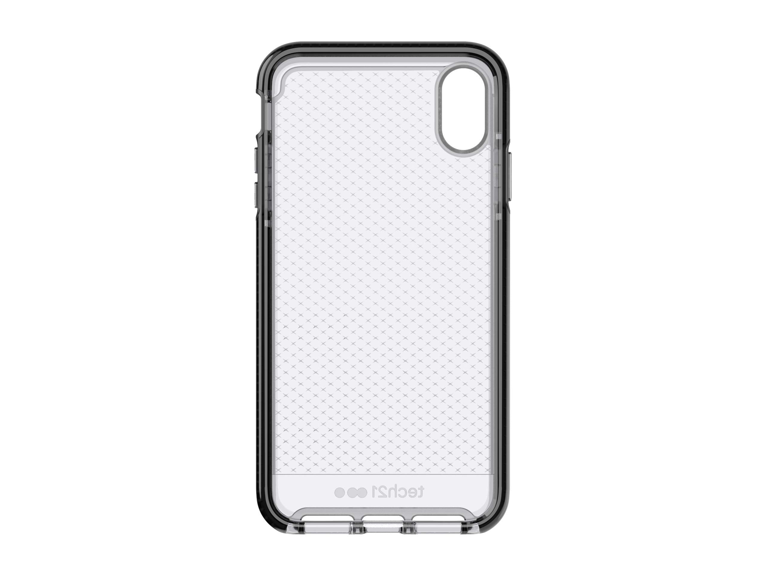 Tech21 Protective Thin Evo Check Pattern Back Case Cover For Apple Iphone Xs Max, Smokey Black