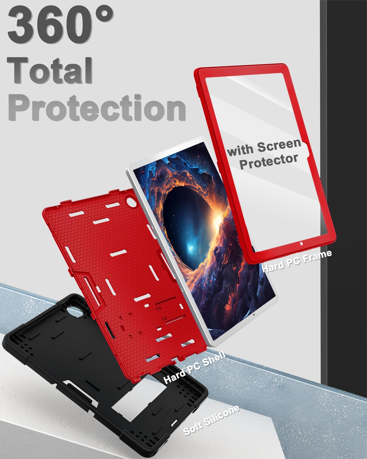 Wesorol For Samsung Galaxy Tab A9+/ A9 Plus Case 11 Inch 2024,Samsung Tablet A9 Plus Case Built In Screen Protector/Kickstand/,S