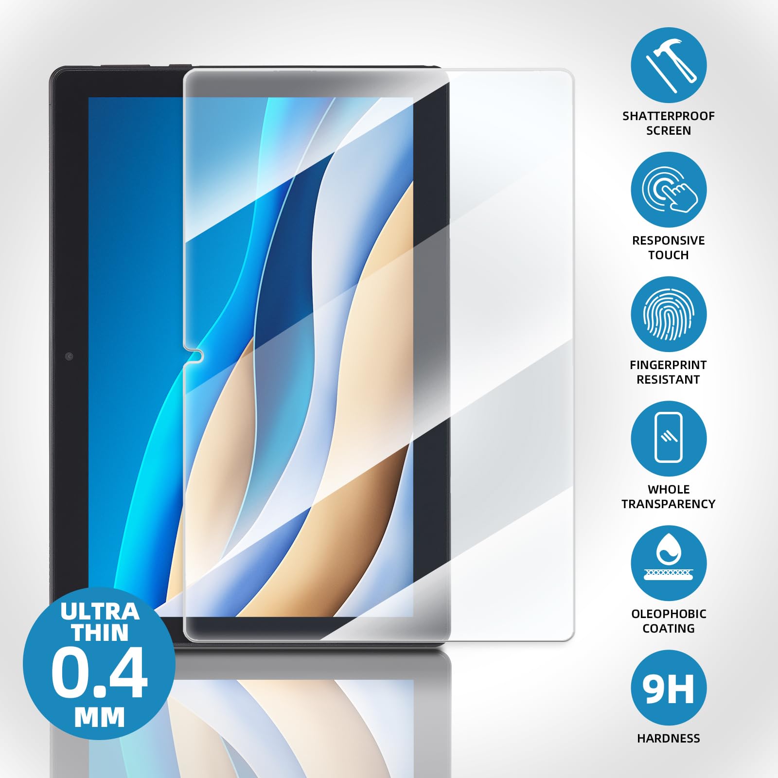 3 Pack Onn 10.1 Inch Tablet Screen Protector,10.1'' Tempered Glass Screen Protector For Onn 10.1 Tablet (2022, 3Rd Gen),Anti Scr