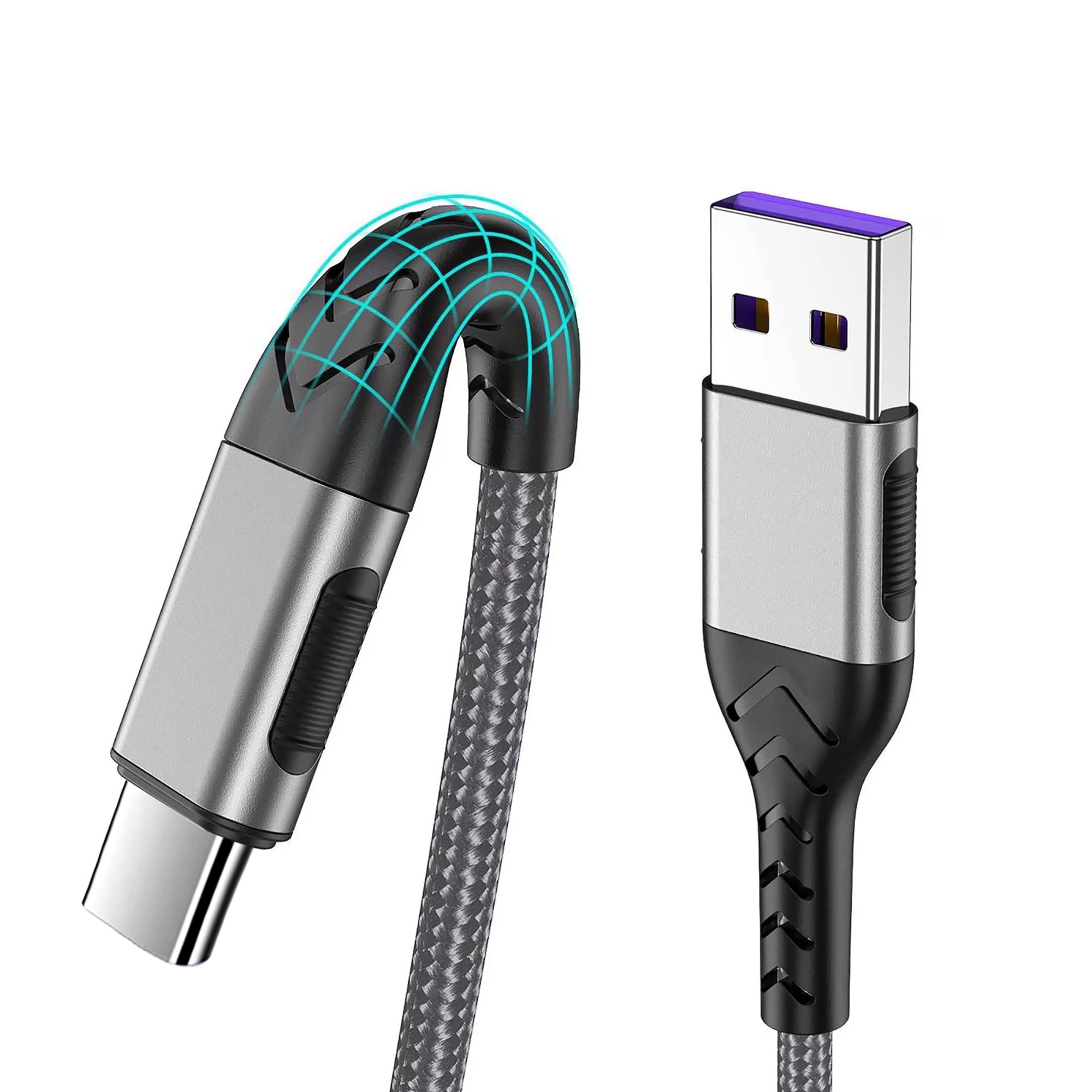 Durcord Usb C Cable, Upgarded 2Pack 10Ft Fast Usb Type C Charging Cable For Android/Phone/Pad/Laptop, Type C Charger Braided Usb Cable Compatible Withi Phone 16/15/Pro/Plus/Max/Sam.Sung Silver