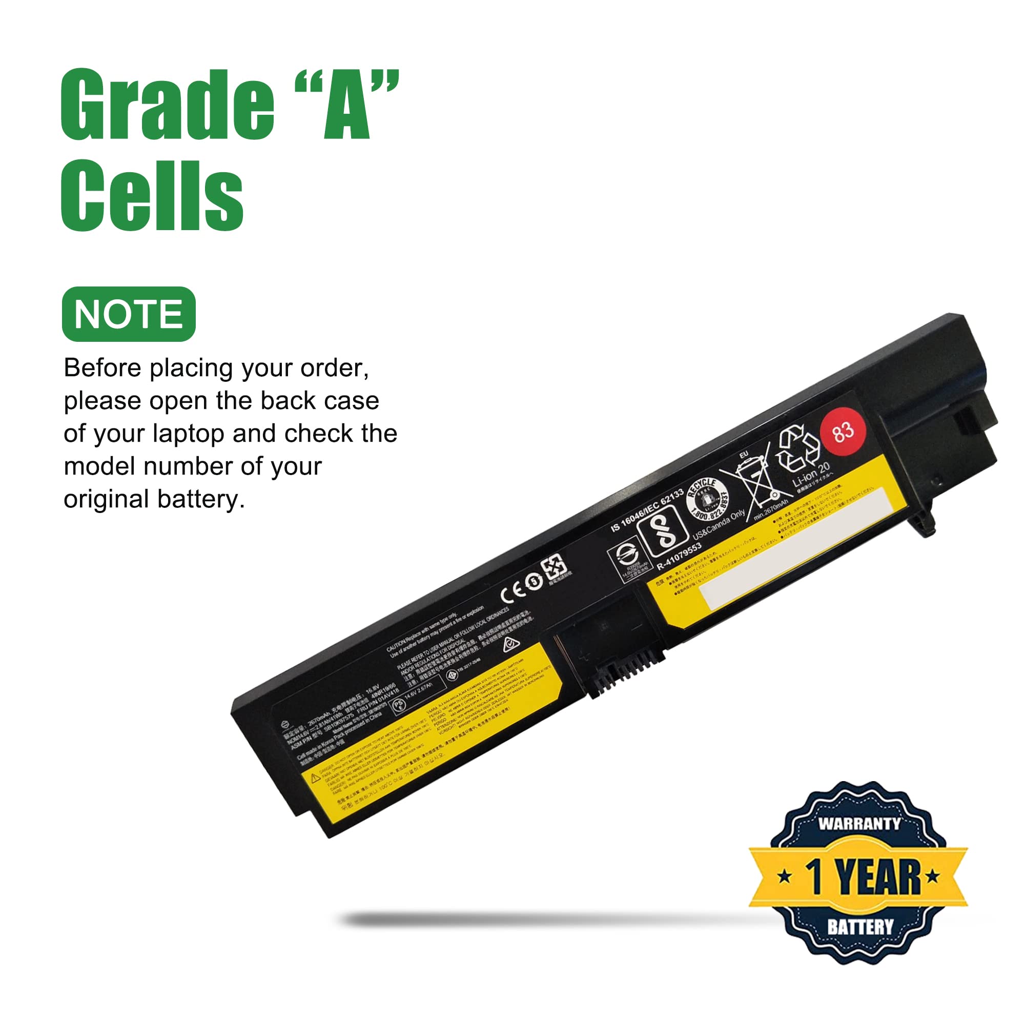 Jiazijia 01Av418 Sb10K97575 Battery For Lenovo Thinkpad E570 E570C E575 Series 01Av417 Sb10K97574 01Av414 Sb10K97571 01Av416 01A