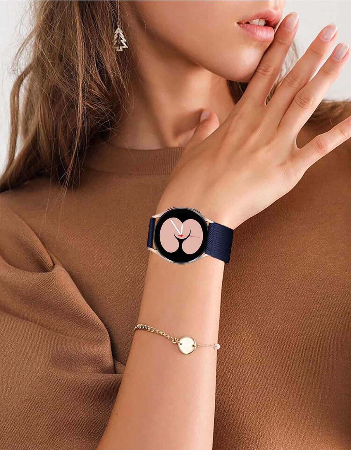 Olytop Elastic Bands For Galaxy Watch 4/5 Band 44Mm 40Mm/Galaxy Watch 4 Classic Bands 46Mm 42Mm Women Men, 20Mm Stretch Wristban