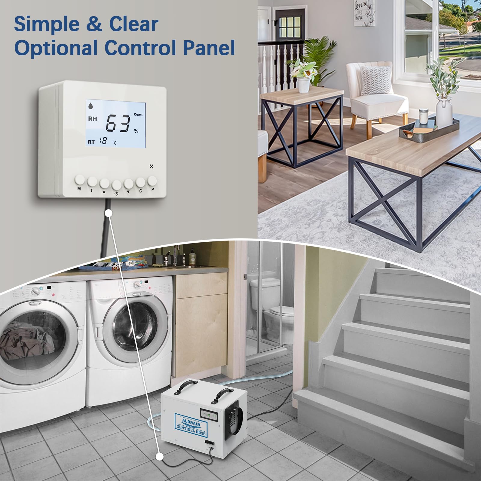 Alorair 120 Pints Commercial Dehumidifier For Crawl Spaces & Basements With Drain Hose, Compact Dehumidifiers For Home And Indus