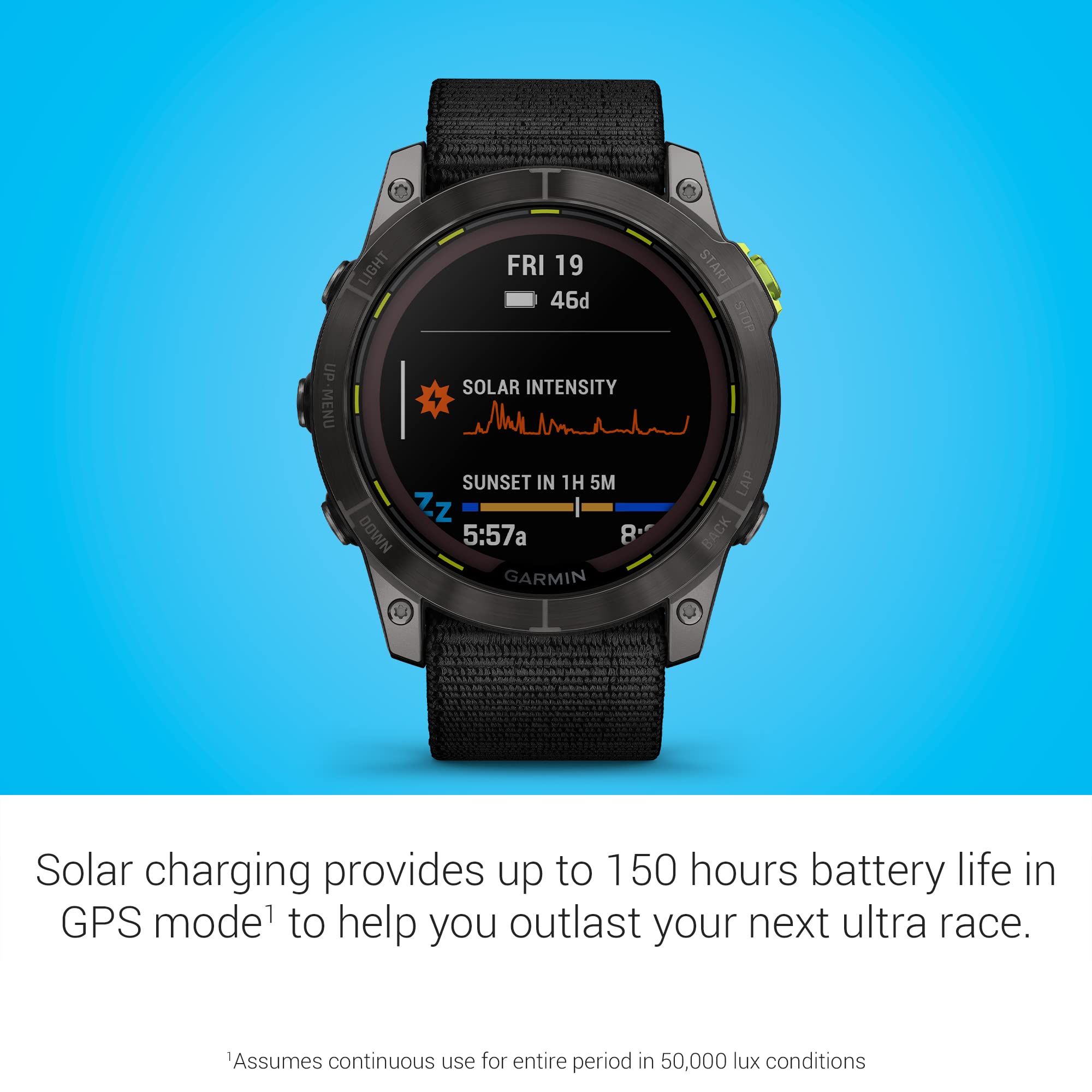 Garmin Enduro 2   Ultraperformance Watch, Long Lasting Gps Battery Life, Solar Charging, Preloaded Maps