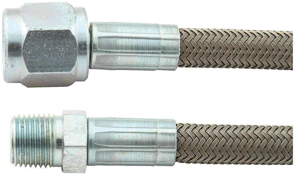 Allstar Performance All46420 18 18'' 4 Braided Steel Lines With 1/8'' Npt, Gray