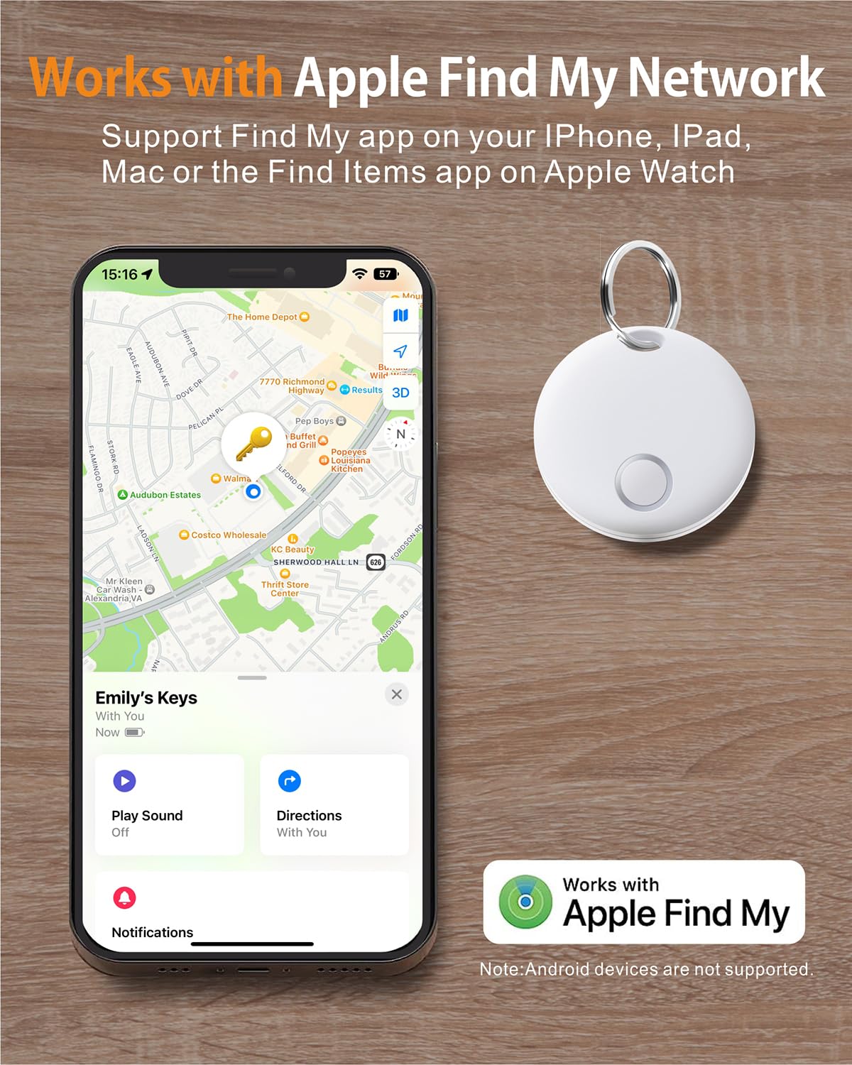Reyke Smart Tag, Bluetooth Luggage Tracker. Works With Apple Find My (Ios Only), Item Locator For Key, Luggage, Backpack, Wallet, Ip67 Waterproof, 4 Pack White