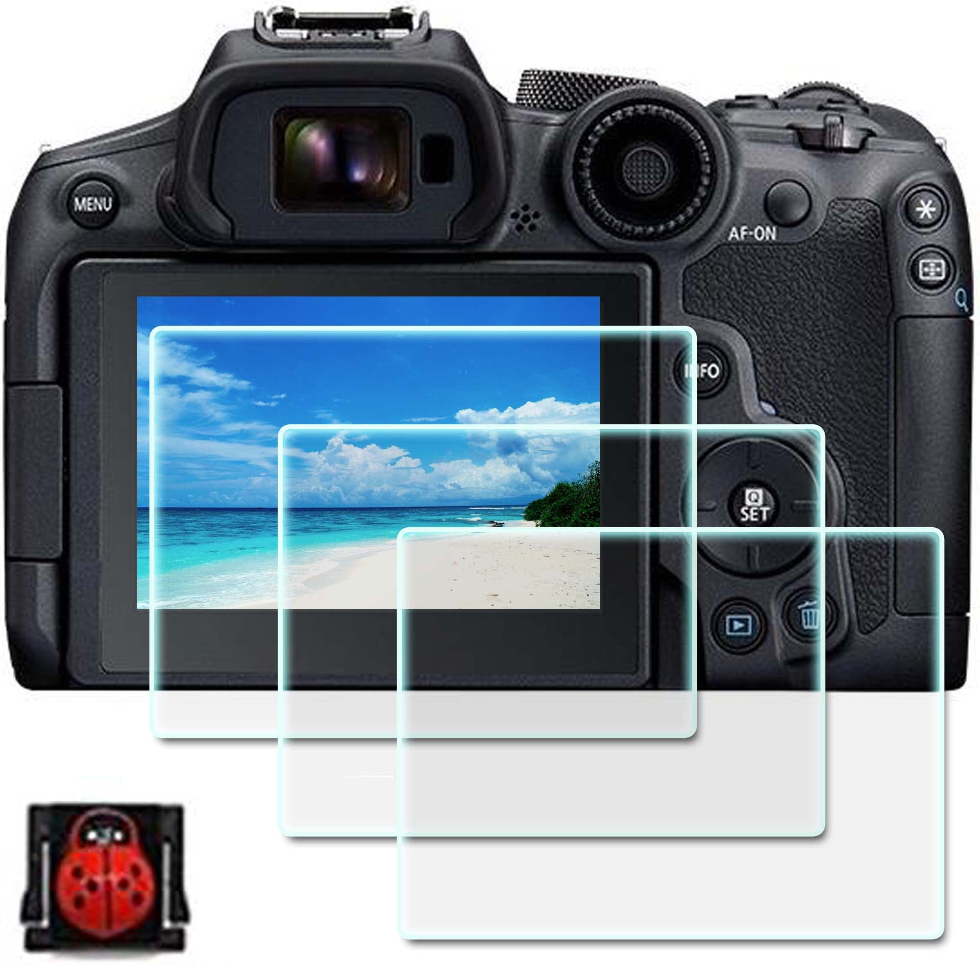 Zlmc Eos R7 Screen Protector, Suitable For The Tempered Glass Lcd Screen Of Canon R7 Camera (3 Pack), 0.3Mm 9H Hardness Tempered