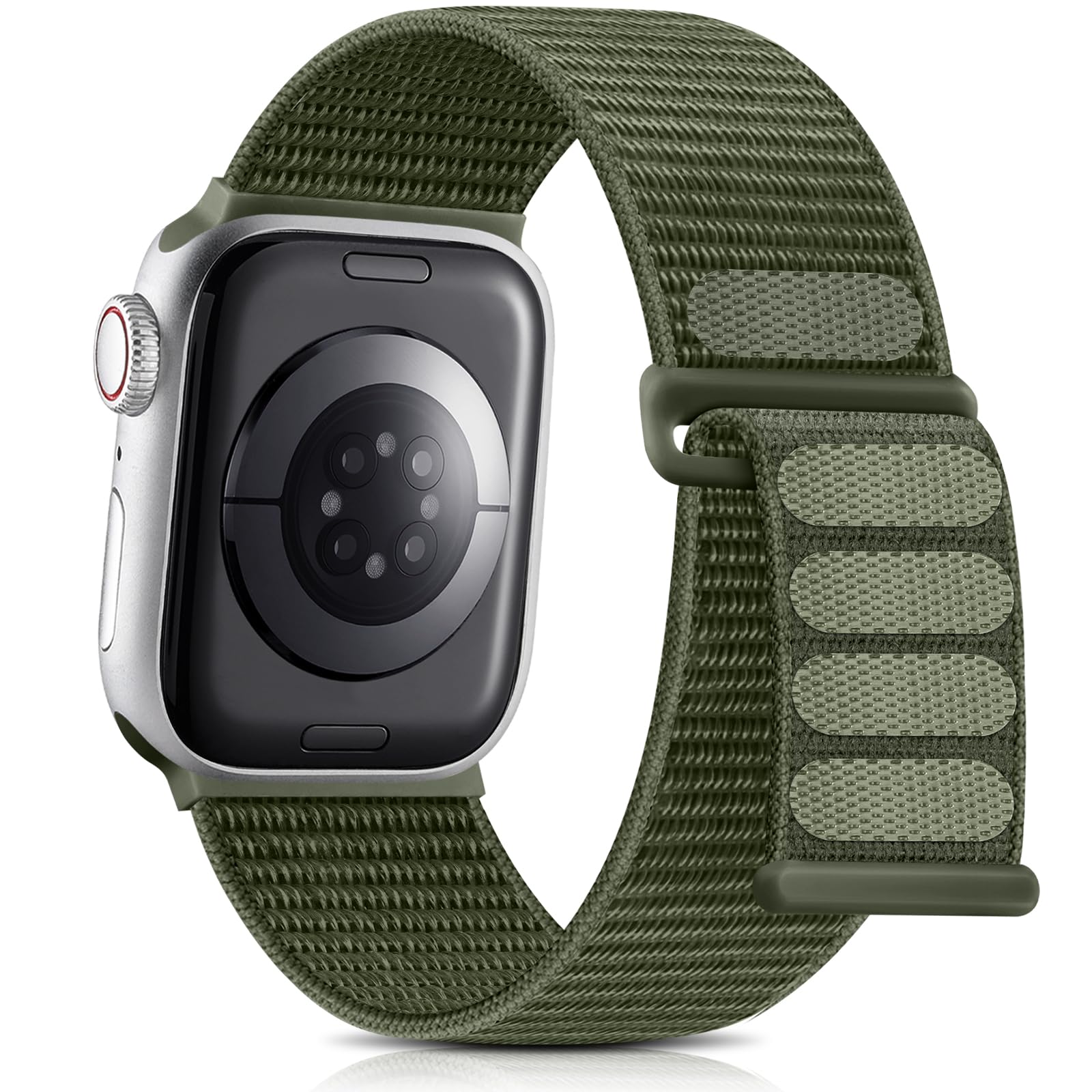 Getino Compatible For Apple Watch Band 40Mm 41Mm 38Mm 42Mm 44Mm 45Mm 46Mm 49Mm, Soft Nylon Weave Stretchy Sport Loop Strap For I