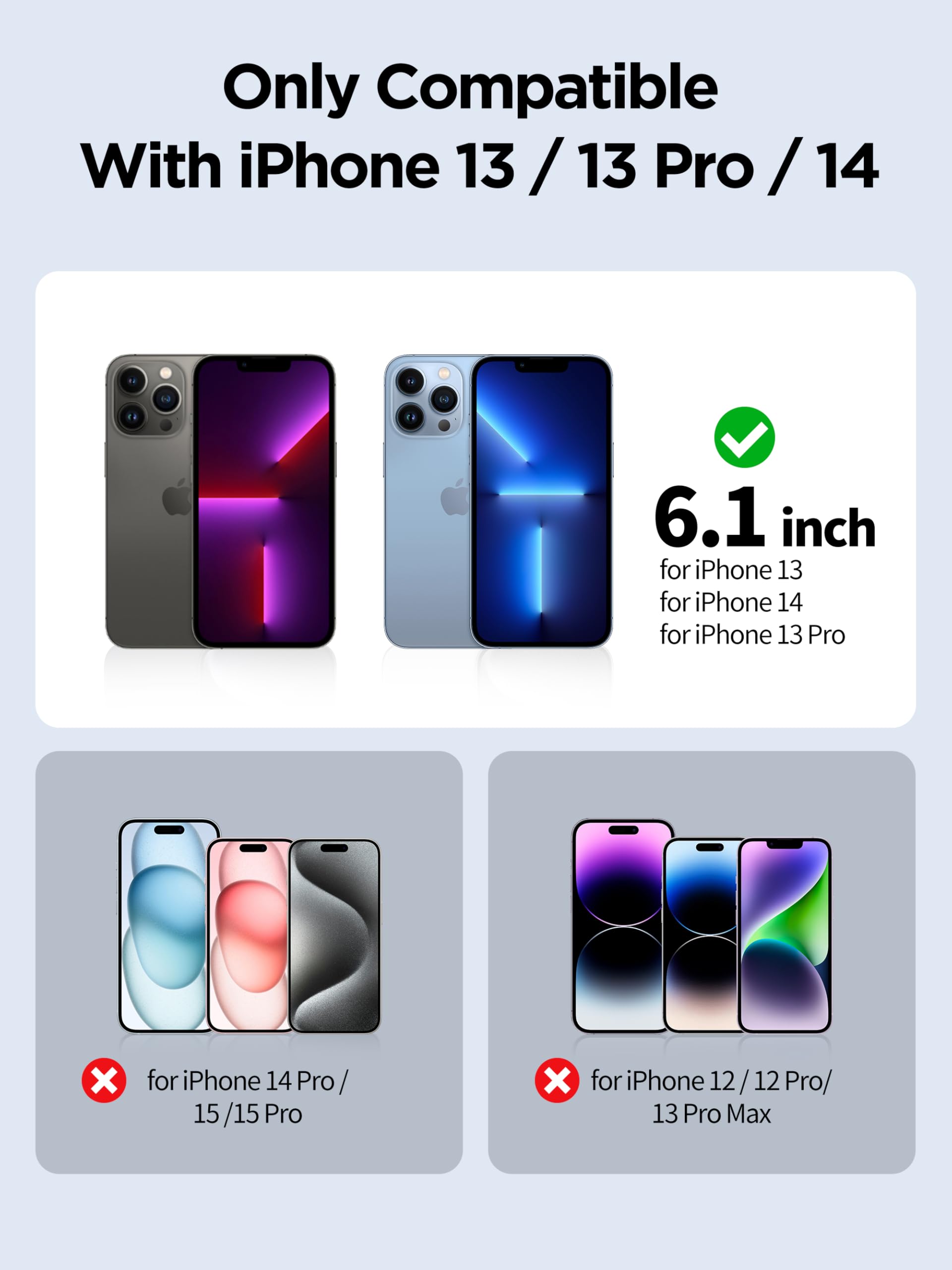 Pddkiss Compatible For Iphone 13/Iphone 14/Iphone 13 Pro Privacy Screen Protector Tempered Glass 6.1 Inch, Pink Gradient Anti Sp