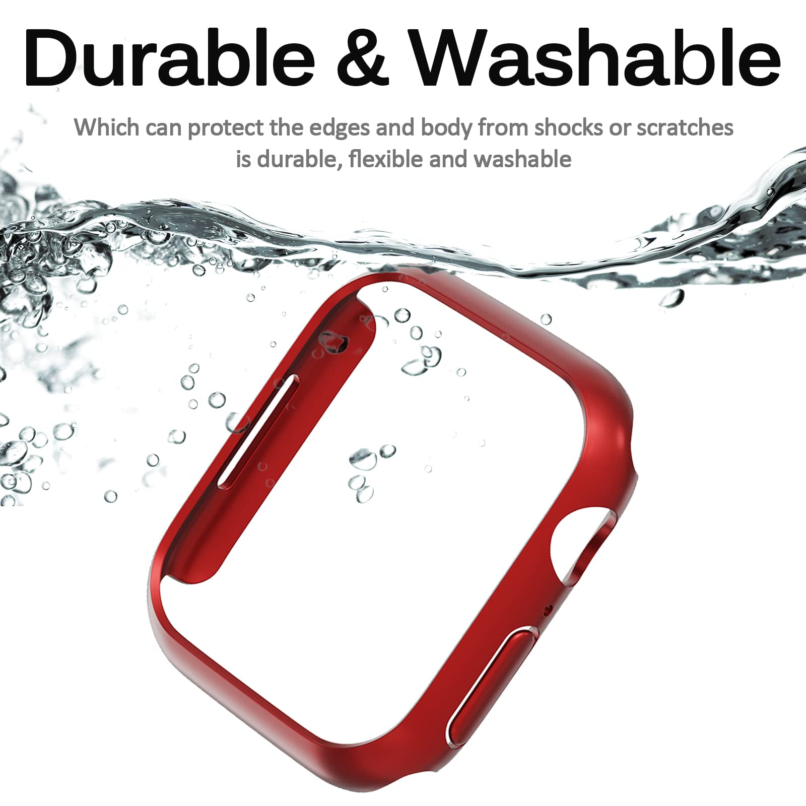 Miimall Compatible Apple Watch 45Mm Case Pc Hard Full Body Anti Scratch Shockproof Protector Case Accessories For Apple Watch 45