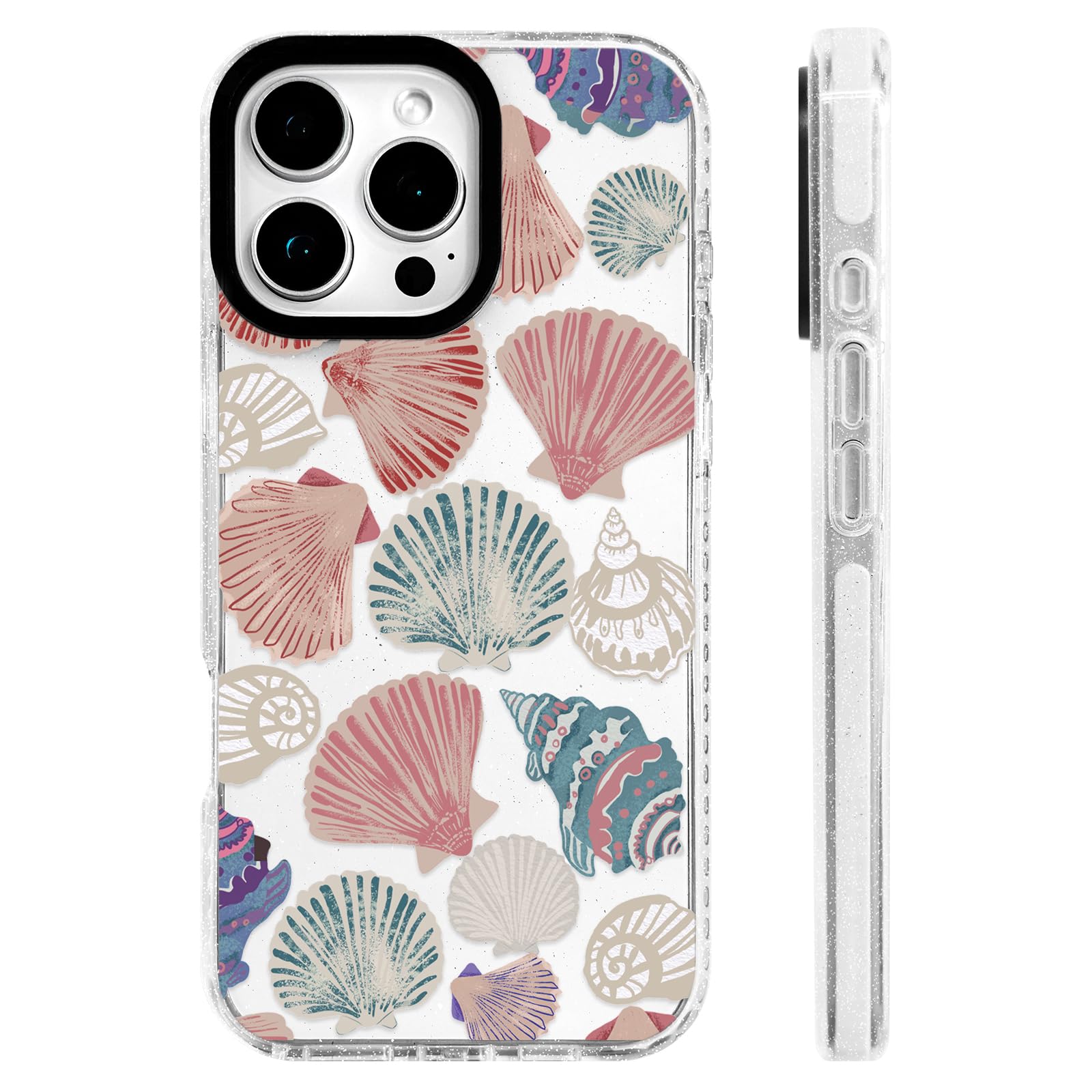 ChiCs-Flaura for iPhone 16 Pro Max Case [Military-Grade Drop Protection/Serene Soft TPU Protective/Camera Protection/for Women &