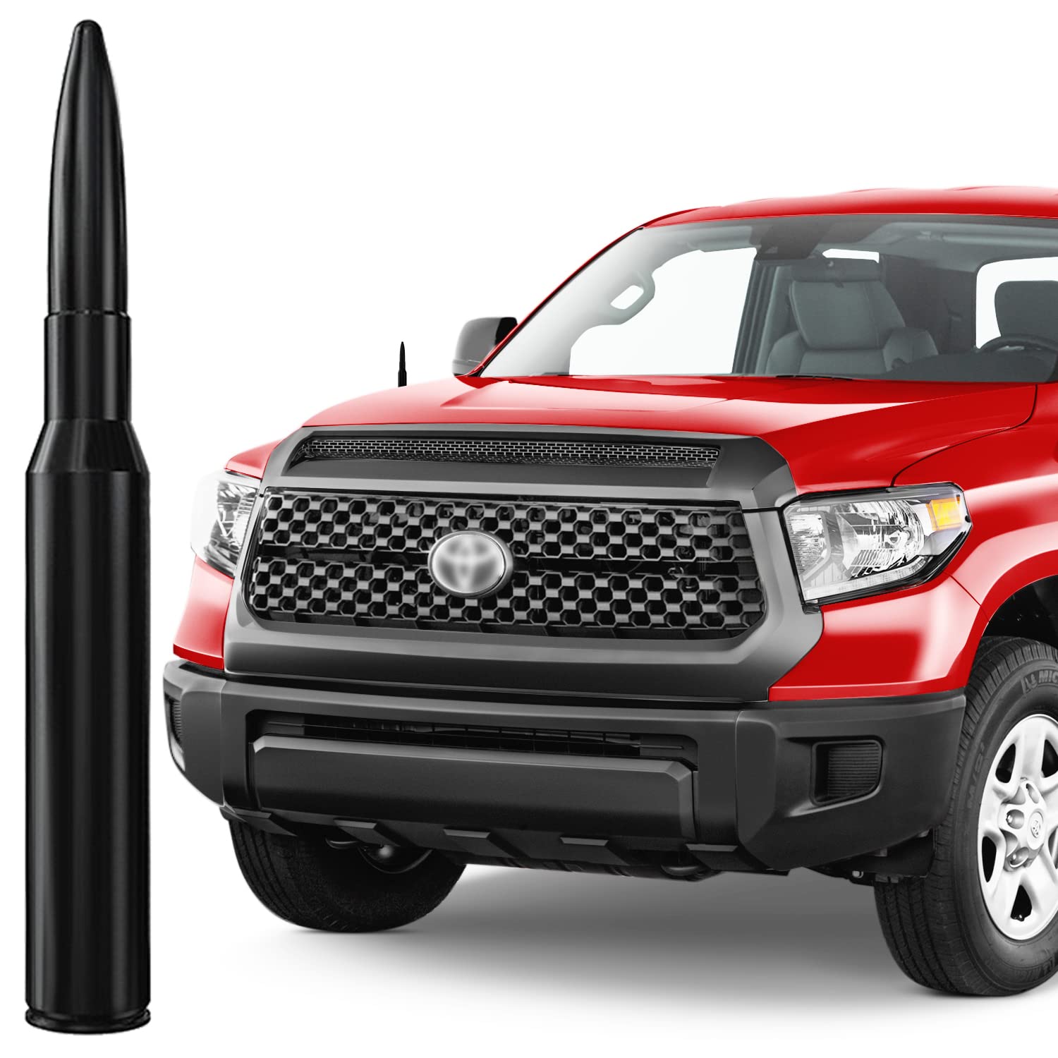 4 Inch Short Aluminum Antenna For Toyota Tundra (1999 2021), Toyota Tundra Antenna Replacement Mast