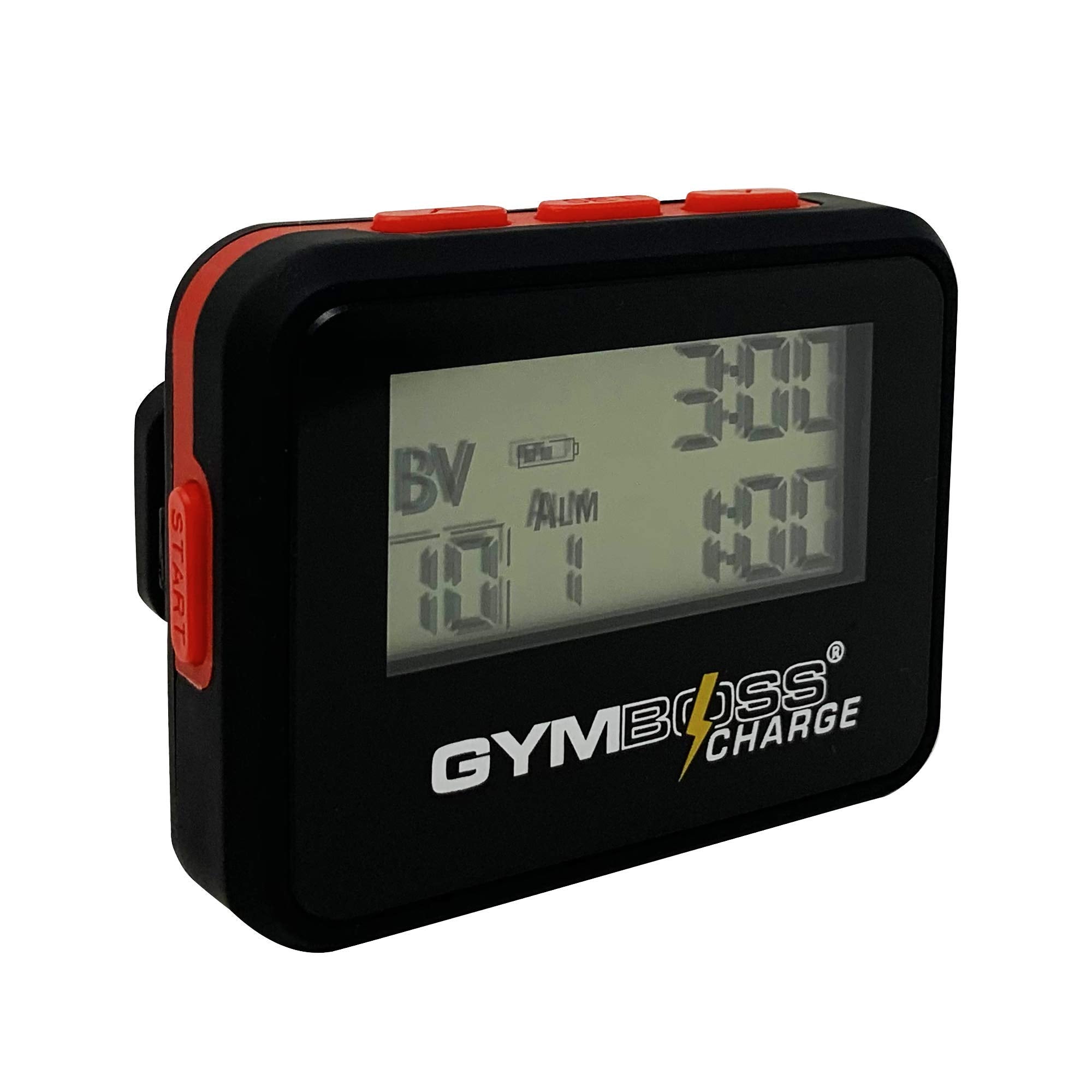 Gymboss Charge Interval Timer And Stopwatch (Black/Red)