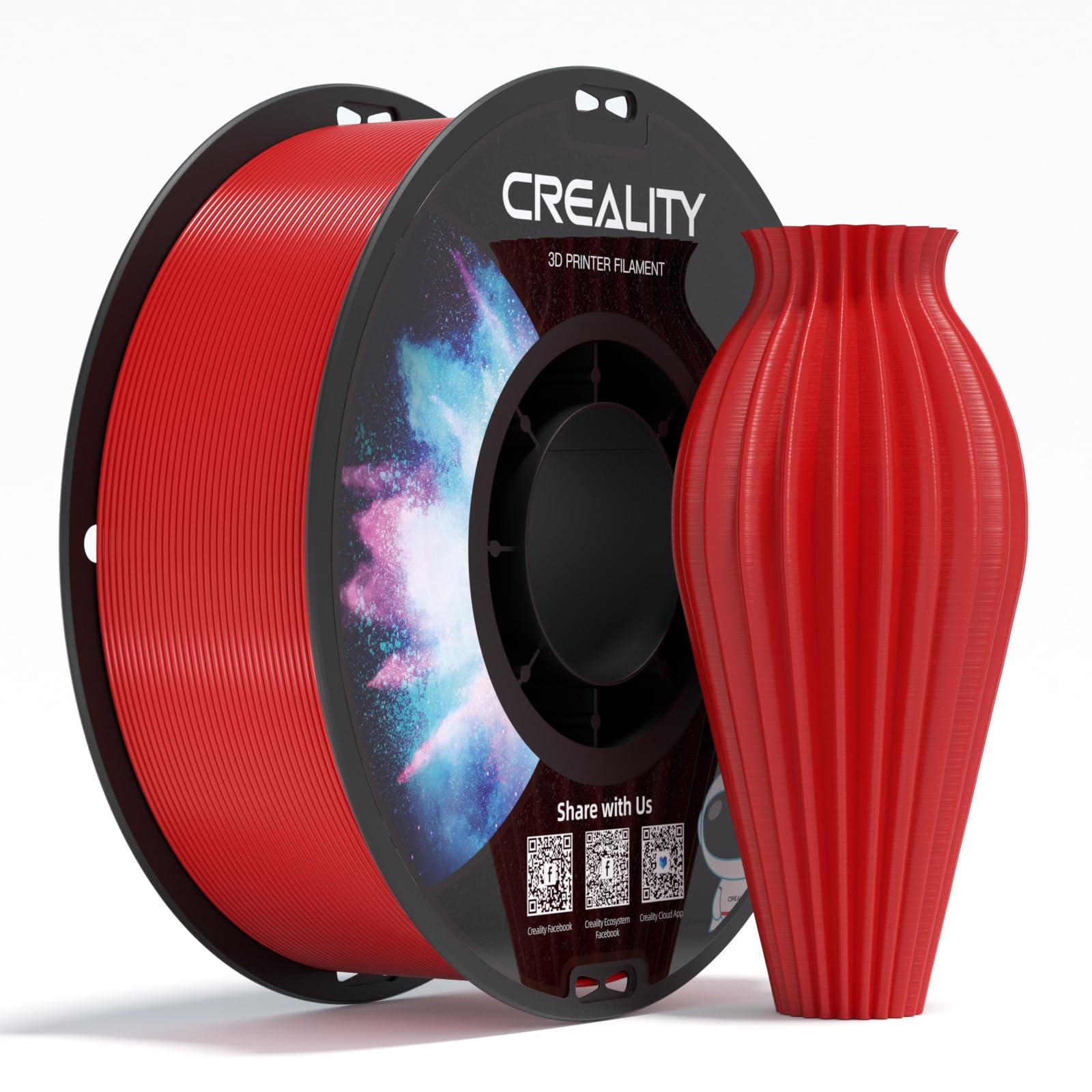 Creality PETG Filament 1.75mm, 3D Printer Filament, Excellent Toughness High Precision, Odorless Non-Toxic Moistureproof, 1kg(2.