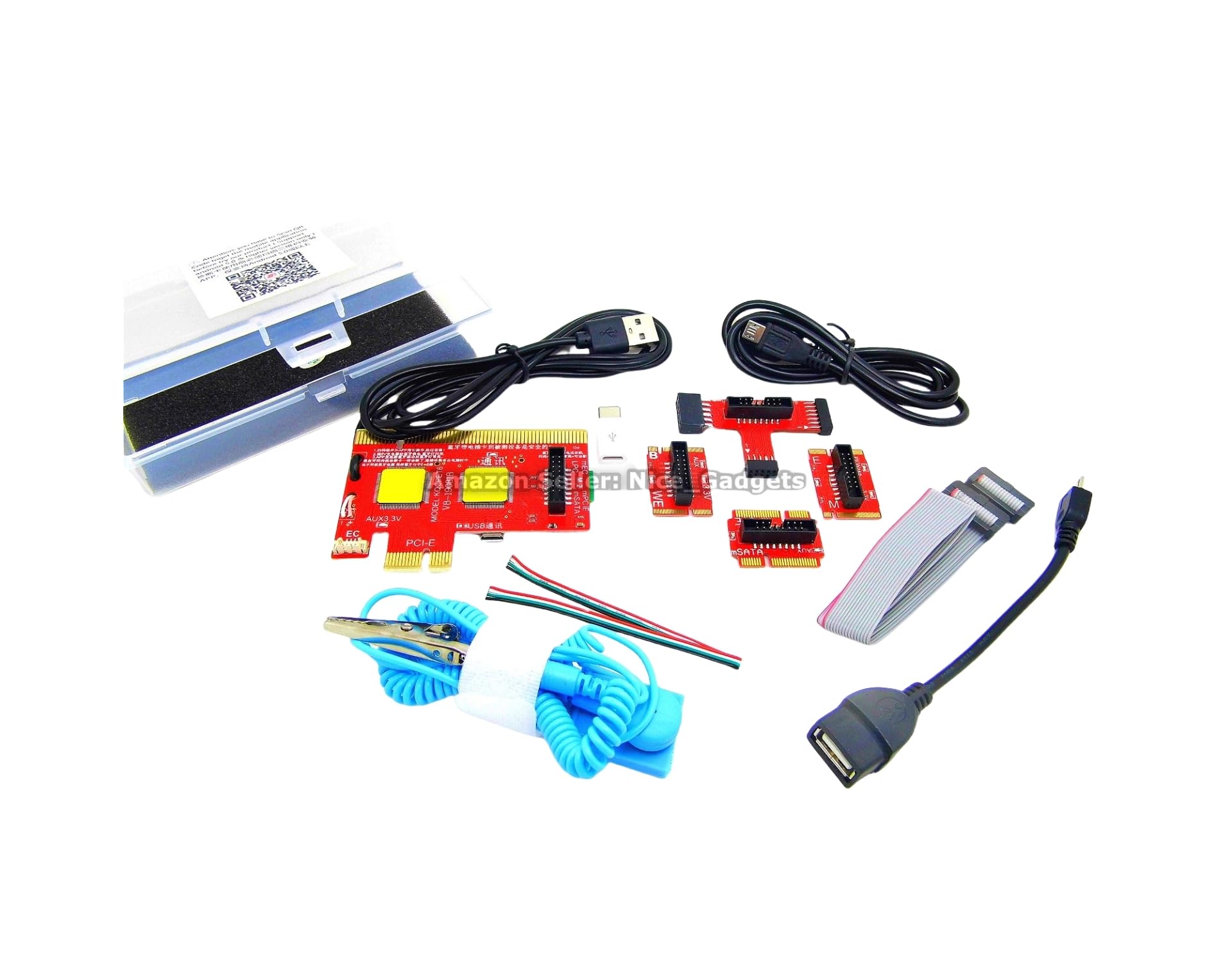 Lingvetron New V8 PCIe USB Post Test Card Motherboard Diagnostic Tester Kit Unique USB Diagnosis for PC Laptop Server All in One
