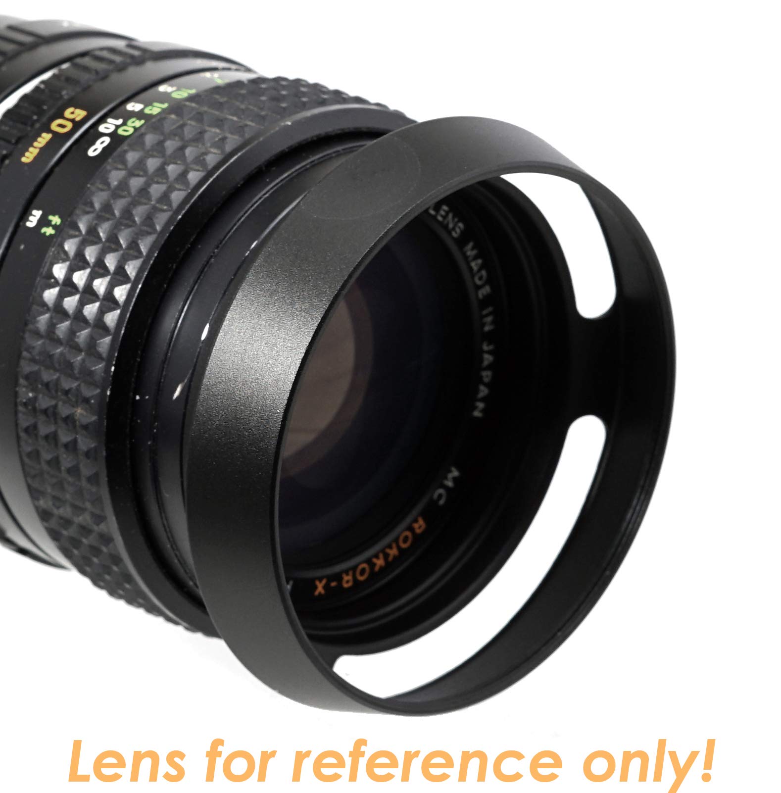 Fotasy 43Mm Metal Curved Lens Hood, 43Mm Vented Hood, 43Mm Lens Hood For Fuji Leica Leitz Panasonic Olympus Panasonic Sony Lens,