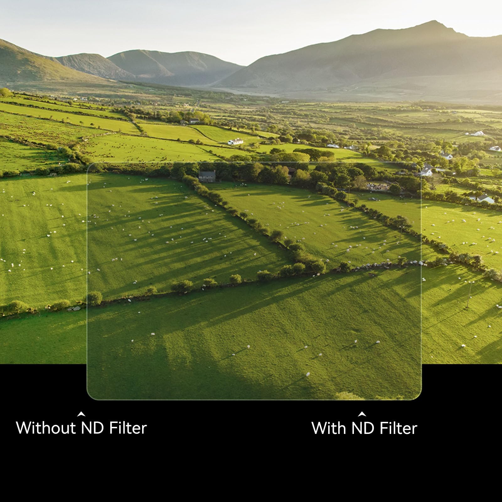 Smallrig 4 X 5.65 Nd 2.1 (7 Stop) Filter, Square Neutral Density Filter, 4Mm Thick Multi Layer Coated B270 Optical Glass, 0.78%