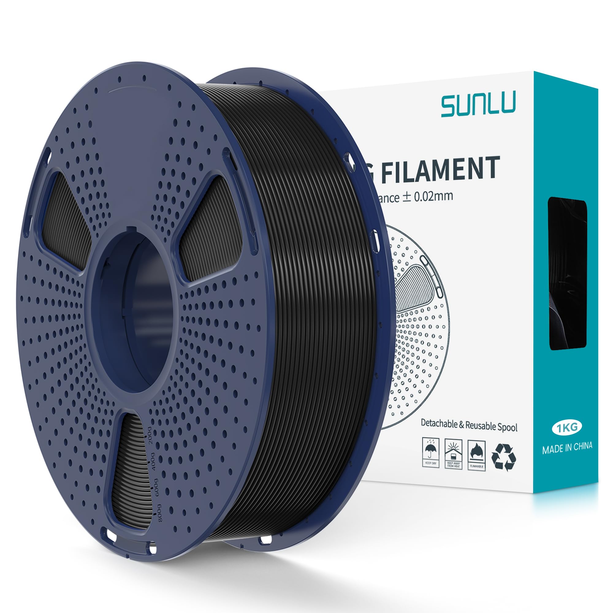 Sunlu Pla+2.0 3D Printer Filament, Upgrade Pla+ Filament 1.75Mm, Tougher And Stronger, Neatly Wound Pla Plus Filament, Dimension