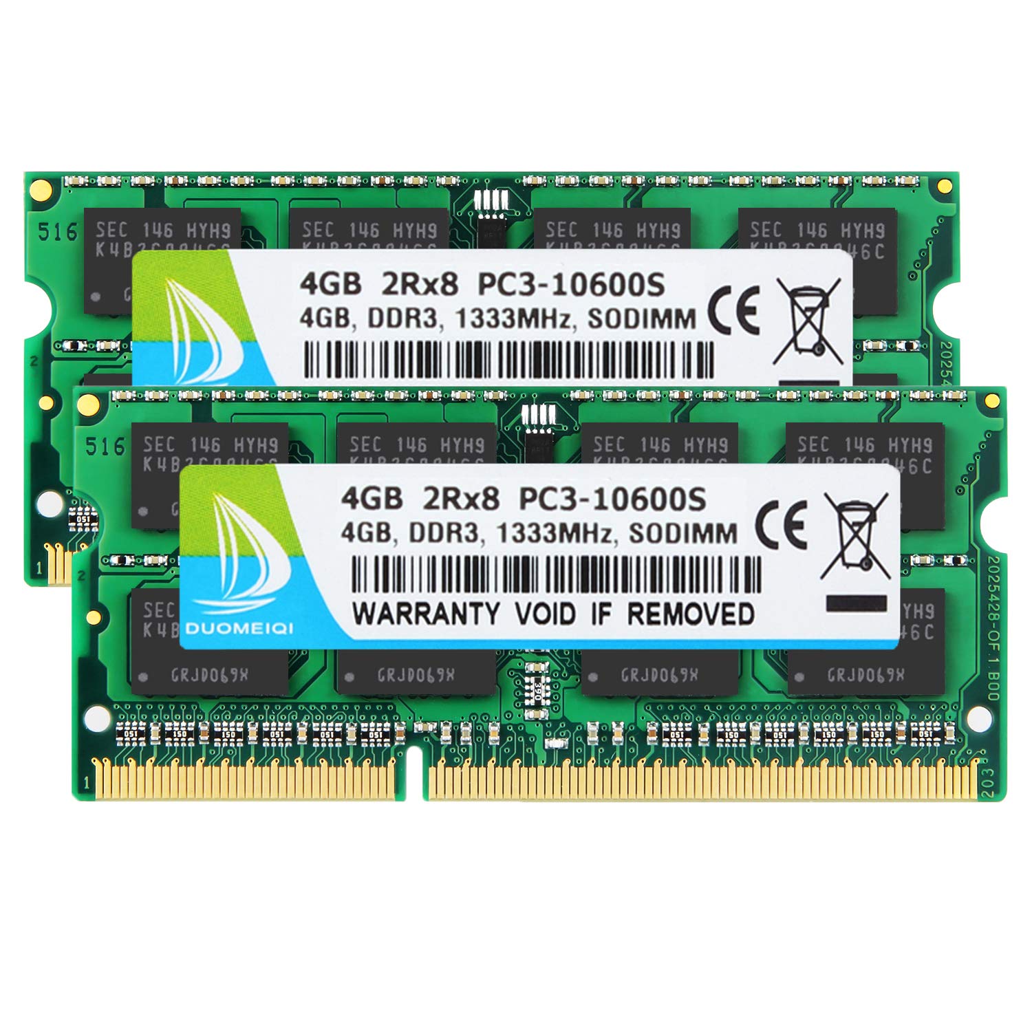 Duomeiqi Pc3 10600 Ddr3 Ram 8Gb (2 X 4Gb) 1333Mhz Ddr3 Sdram 2Rx8 Pc3 10600S Sodimm Pc3 10600 Ddr3 1333 Pc3 10600S 204 Pin Cl9 1