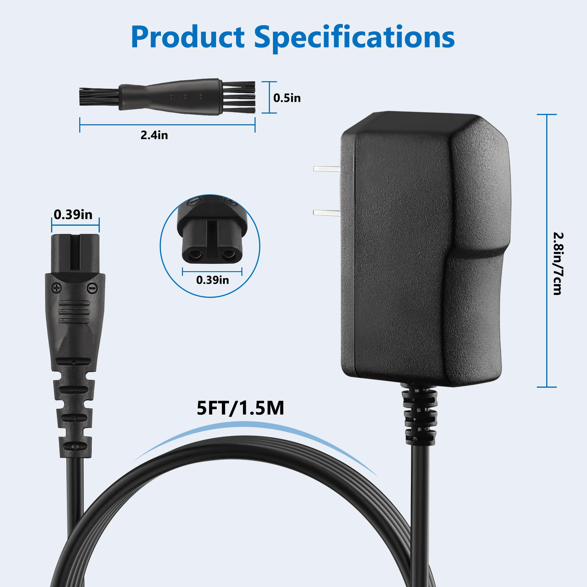 Fnktql 12V For Remington Shaver Charger Pa 1204N, Replacement For Remington Shaver F5 5800 F5800 F7800 F5790 F4790 Fr750 Ms 280