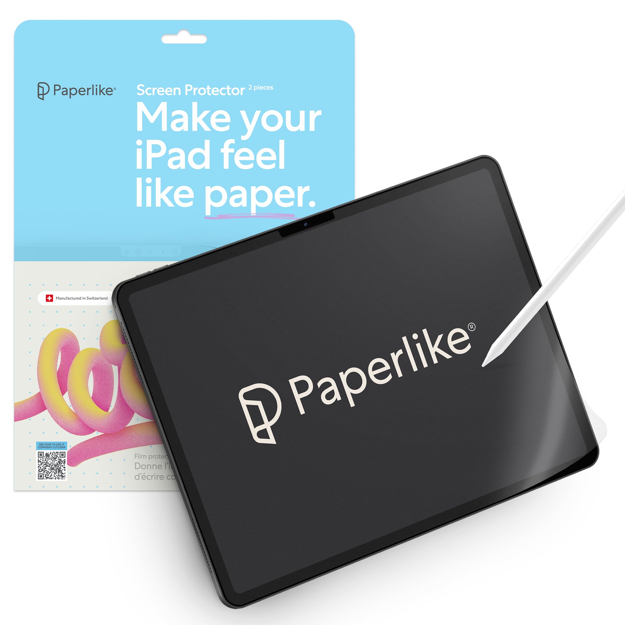 Paperlike 2.1 (2 Pieces) For Ipad Air 13    (2024)   Transparent Screen Protector For Notetaking And Drawing Like On Paper