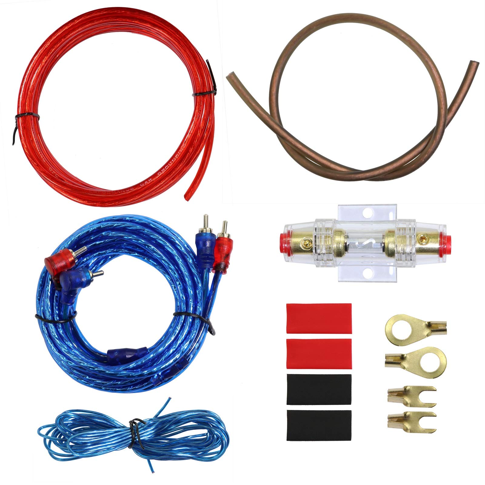 10 Gauge Car Amp Wiring Kit �Welugnal A Car Amplifier Install Subwoofer Wire Wiring Kits Helps You Make Connections And Brings Power To Your Radio, Subwoofers And Speakers Amp Power Wire