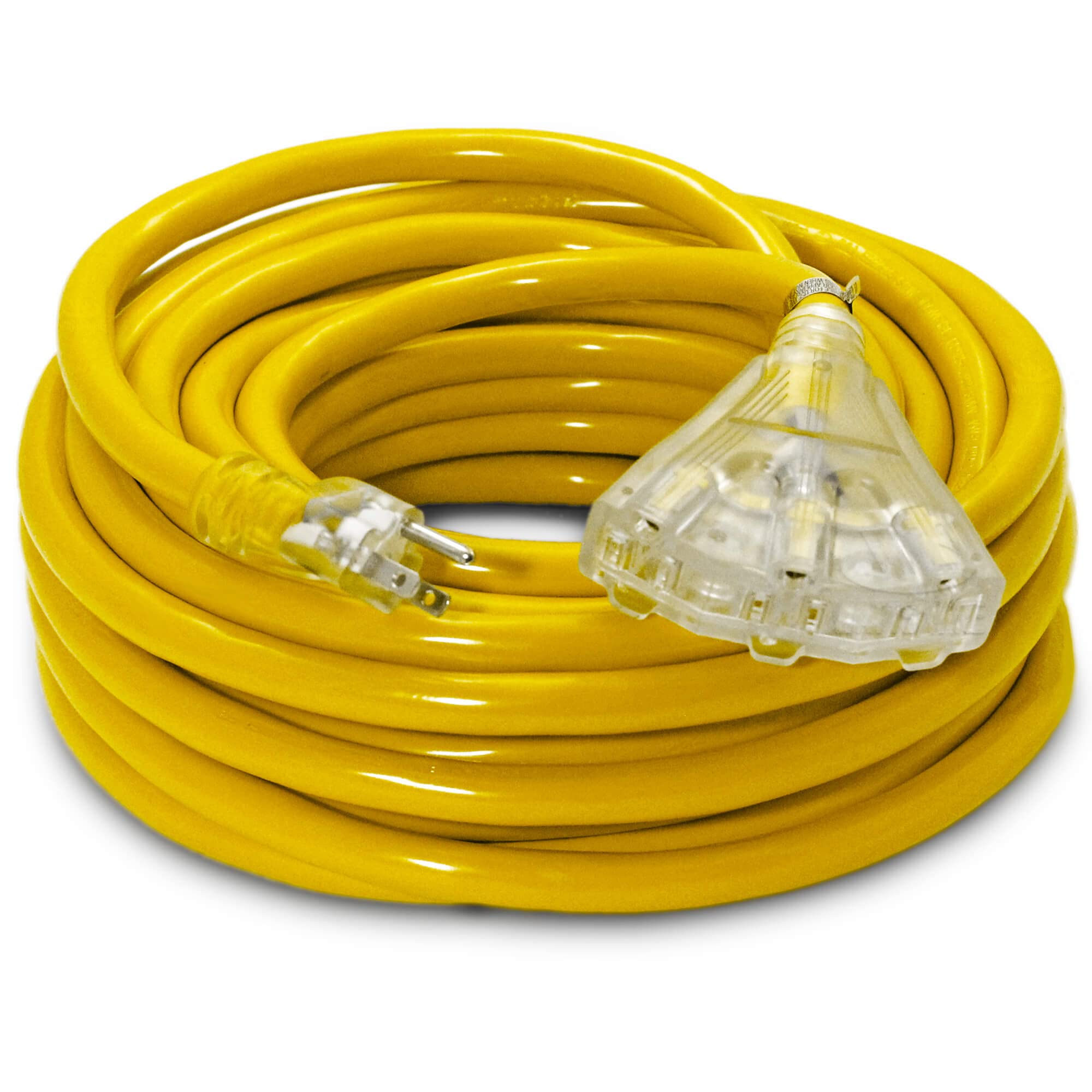 50 Ft   10 Gauge Heavy Duty Extension Cord   3 Outlet Lighted Sjtw   Indoor/Outdoor Extension Cord By Watt'S Wire   50' 10 Gauge