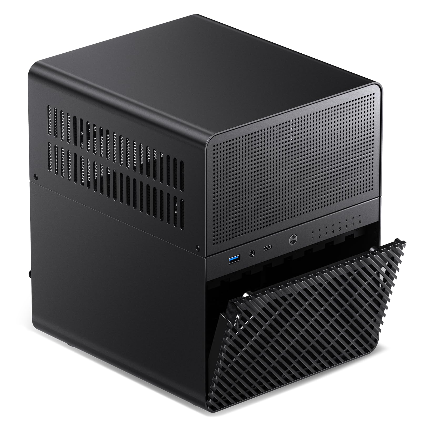 Jonsbo N3 Mini Itx Nas Pc Chassis, Itx Computer Case, 8Hhd+1 Ssdd Isk Bays Nas Mini Aluminum With Steel Plate Case, Built In 2X1