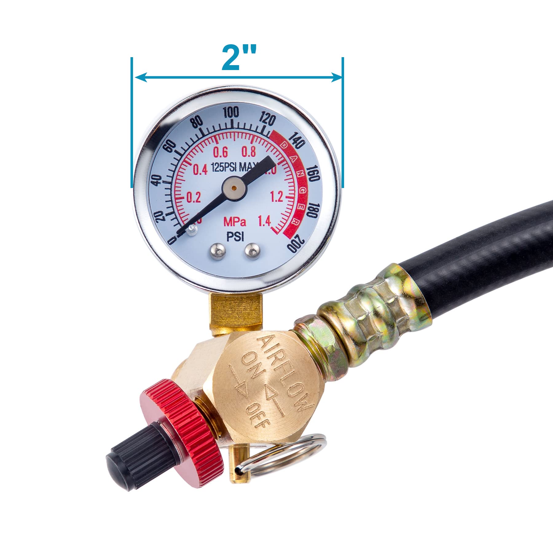 Breezliy 5 Feet Air Tank Repair Kit W/Safety Valve,Performance Tool W10058 Air Tank Repair Kit,Air Tank Valve Kit With Pressure