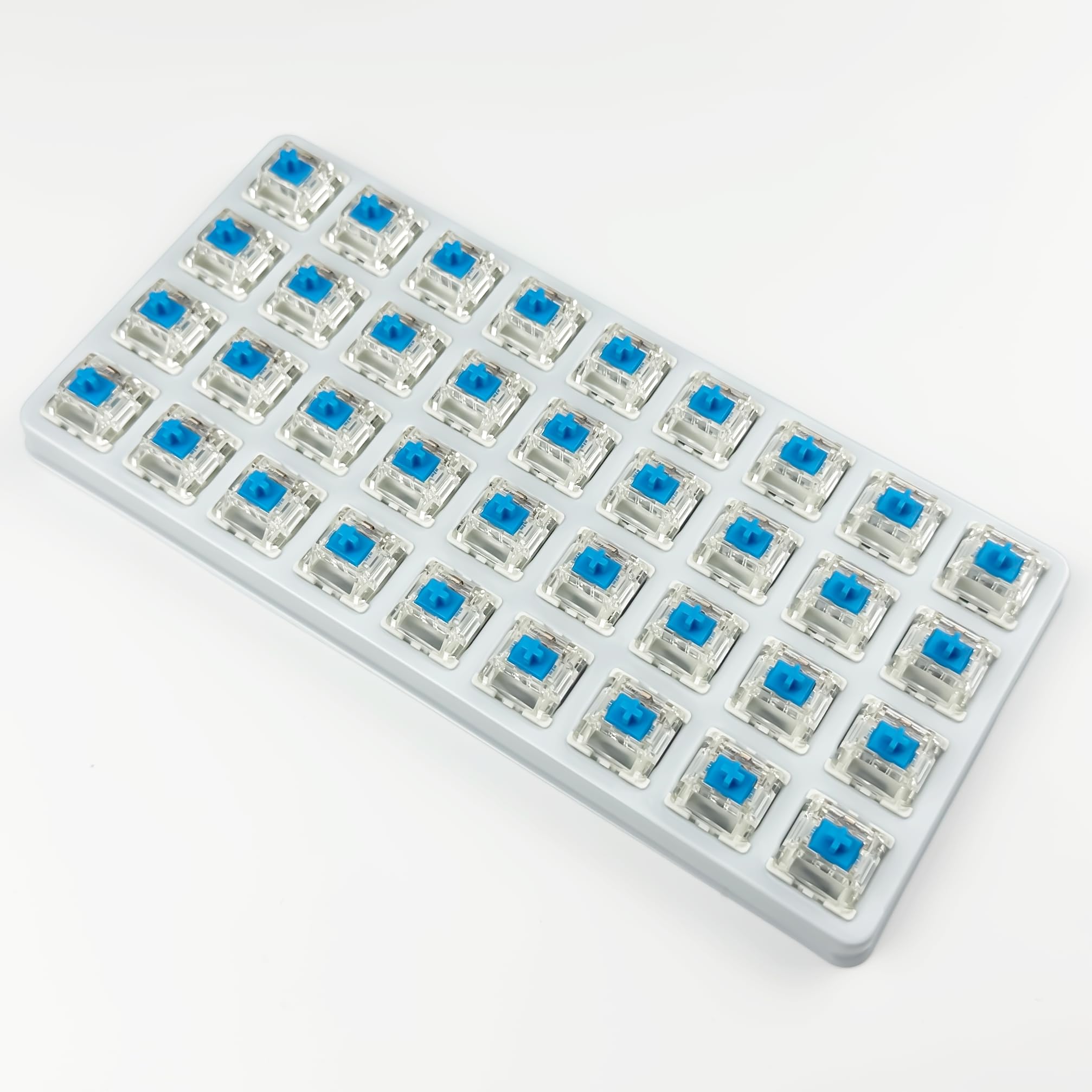Zjmehty Gateron G Pro 3.0 Blue Switches - 72pcs 3-Pin Clicky, Pre-Lubed, Enhanced Mechanical Keyboard Switches - Blue