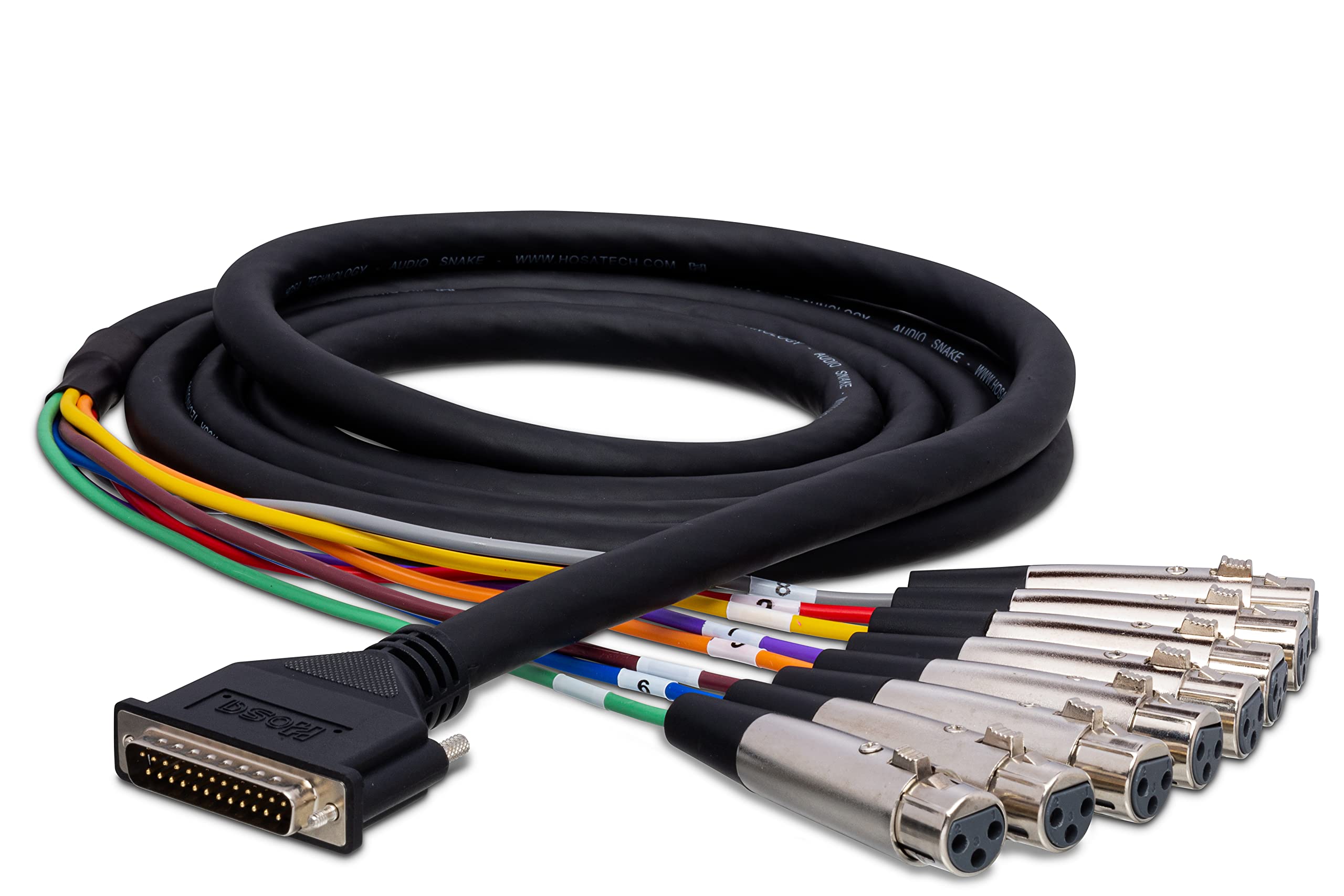 Hosa DTF805 Balanced Snake XLR3F to DB25  (16 Feet) (Black)