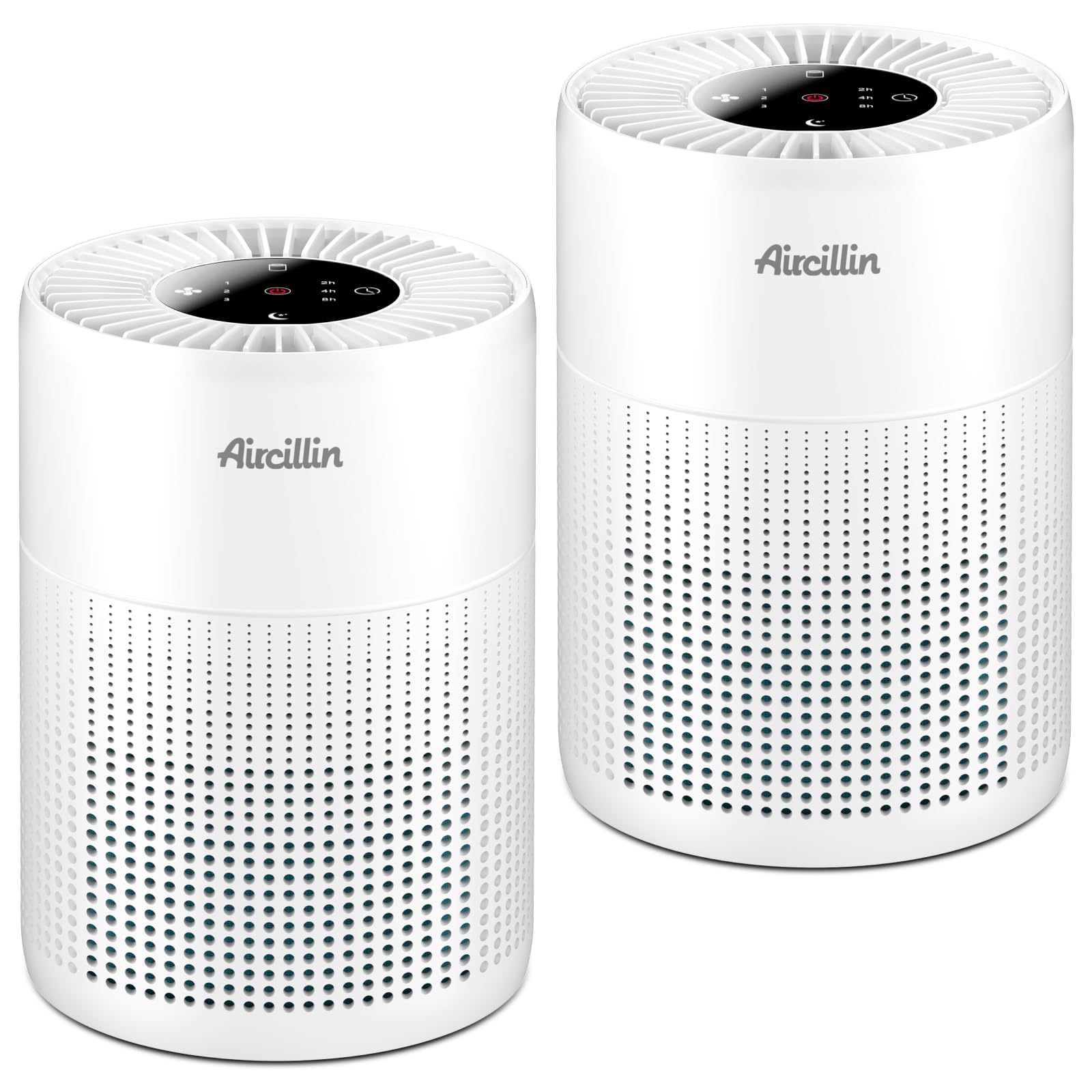 2 Pack Air Purifiers For Bedroom With Hepa Filters, Air Purifier For Home Large Room Covers Pet Hair Dander Smell Pollen Wildfir
